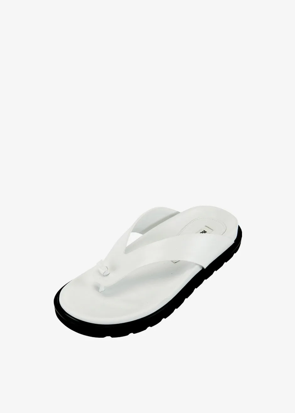 Reike Nen Leather Flip Flop Sandals - White sold by Frankie Shop product image thumbnail 2