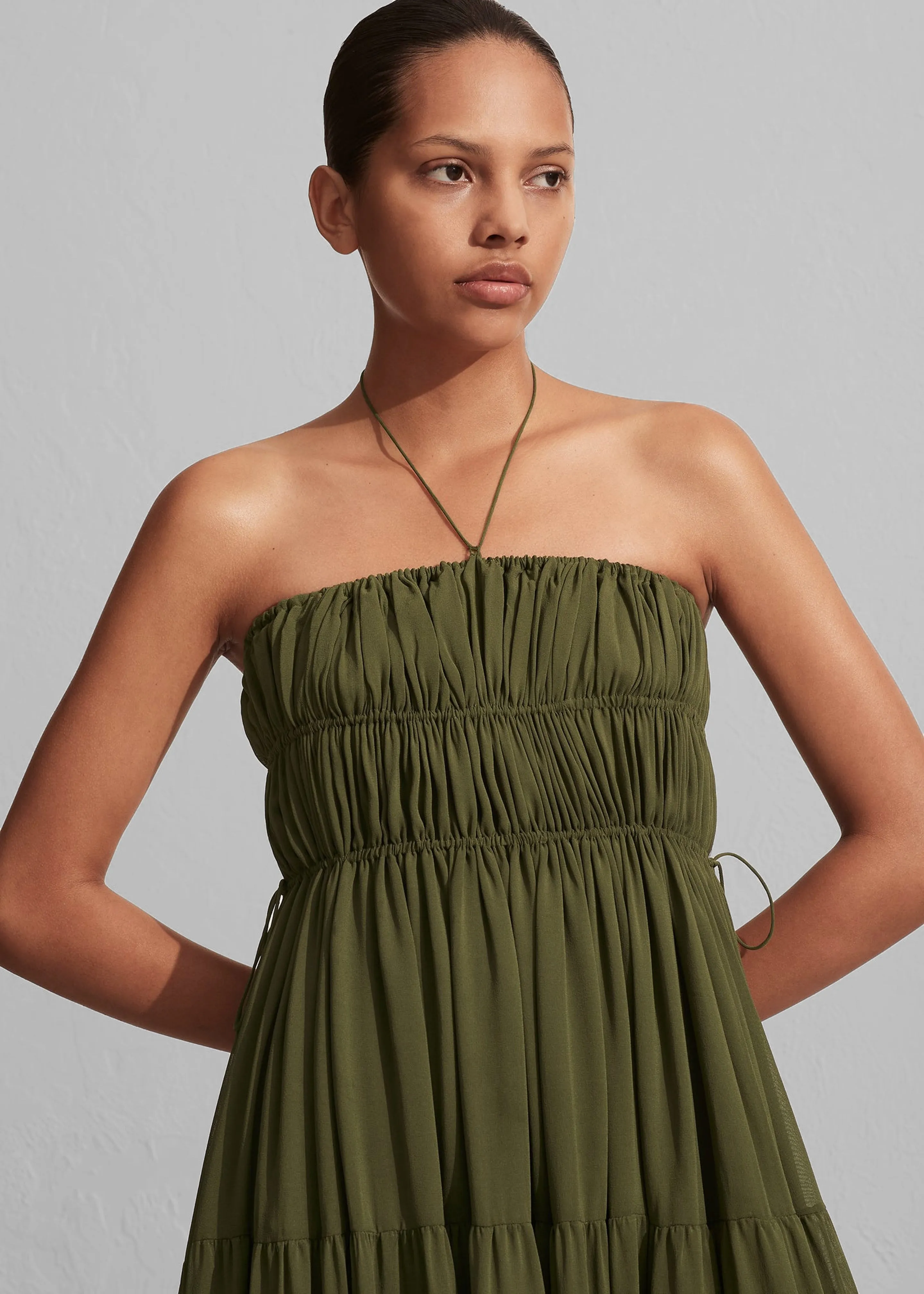 Matteau Shirred Halter Dress - Cypress sold by Frankie Shop product image thumbnail 3