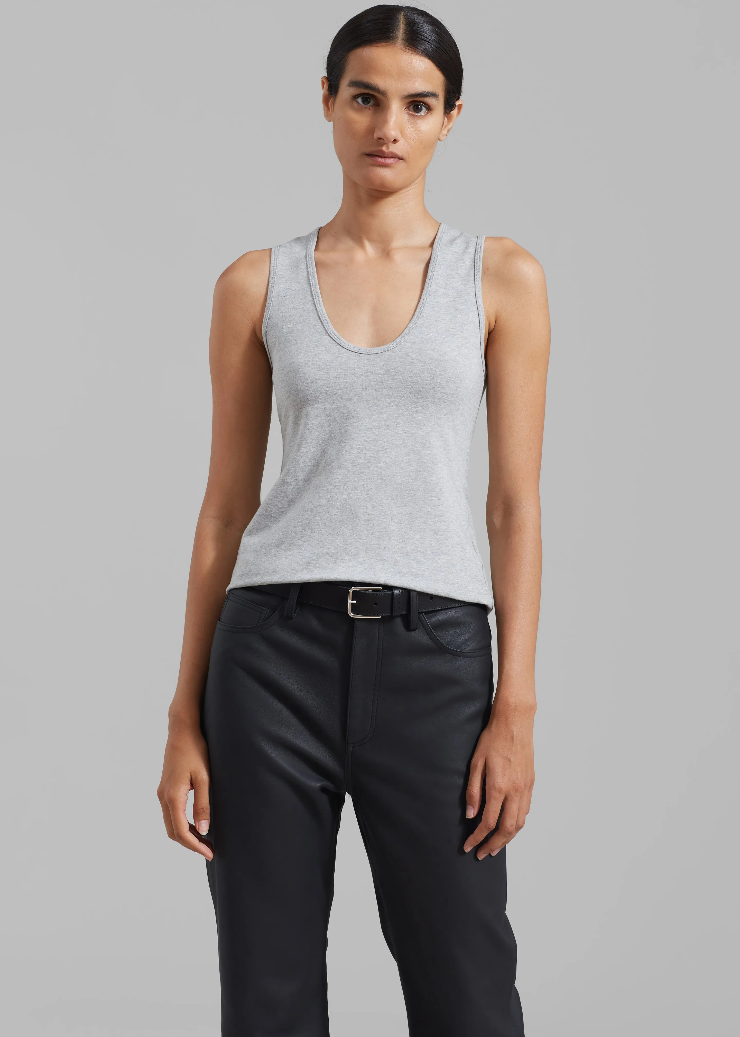 Matteau Deep U Tank - Heather Grey sold by Frankie Shop product image thumbnail 3