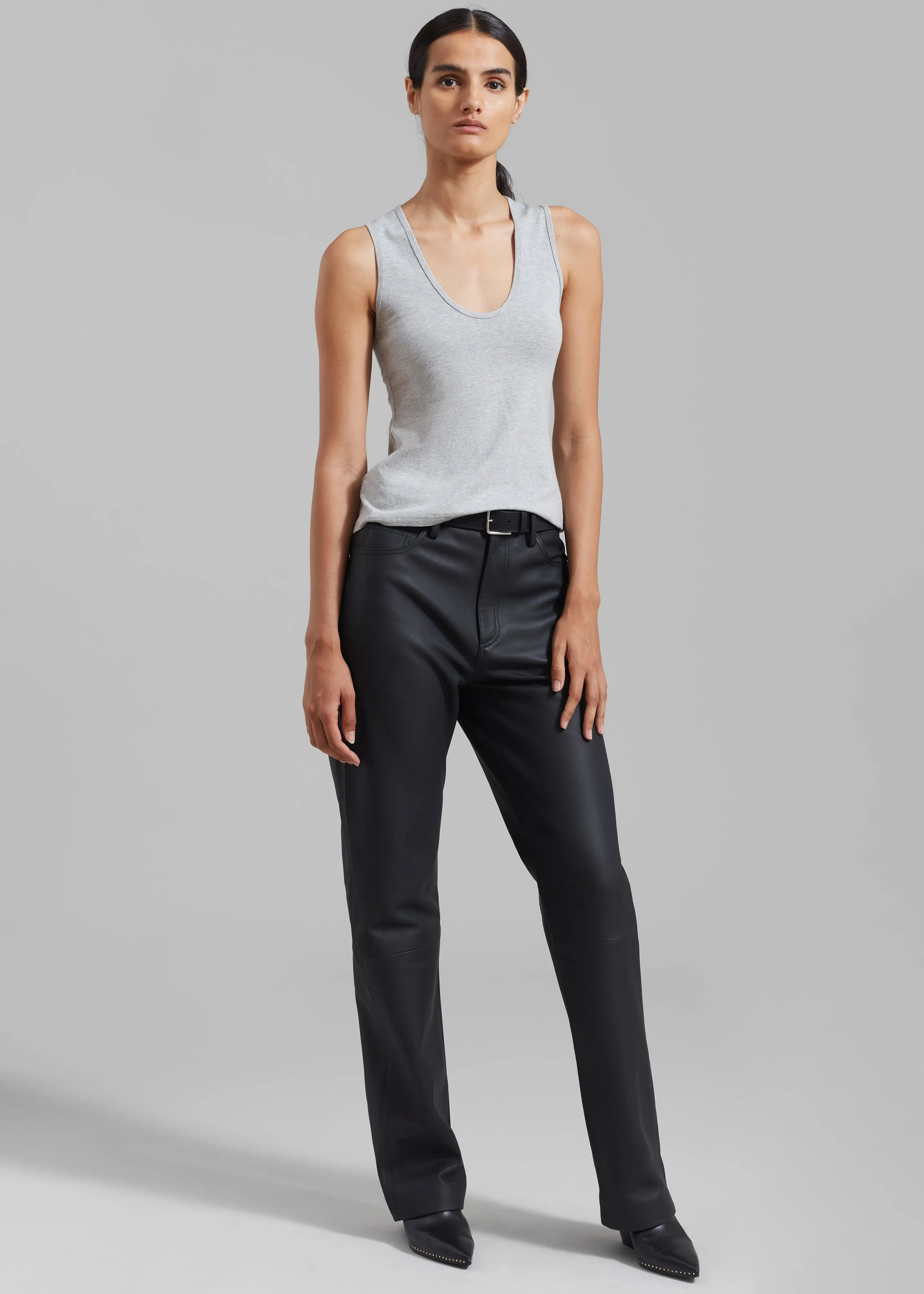 Matteau Deep U Tank - Heather Grey sold by Frankie Shop product image thumbnail 4