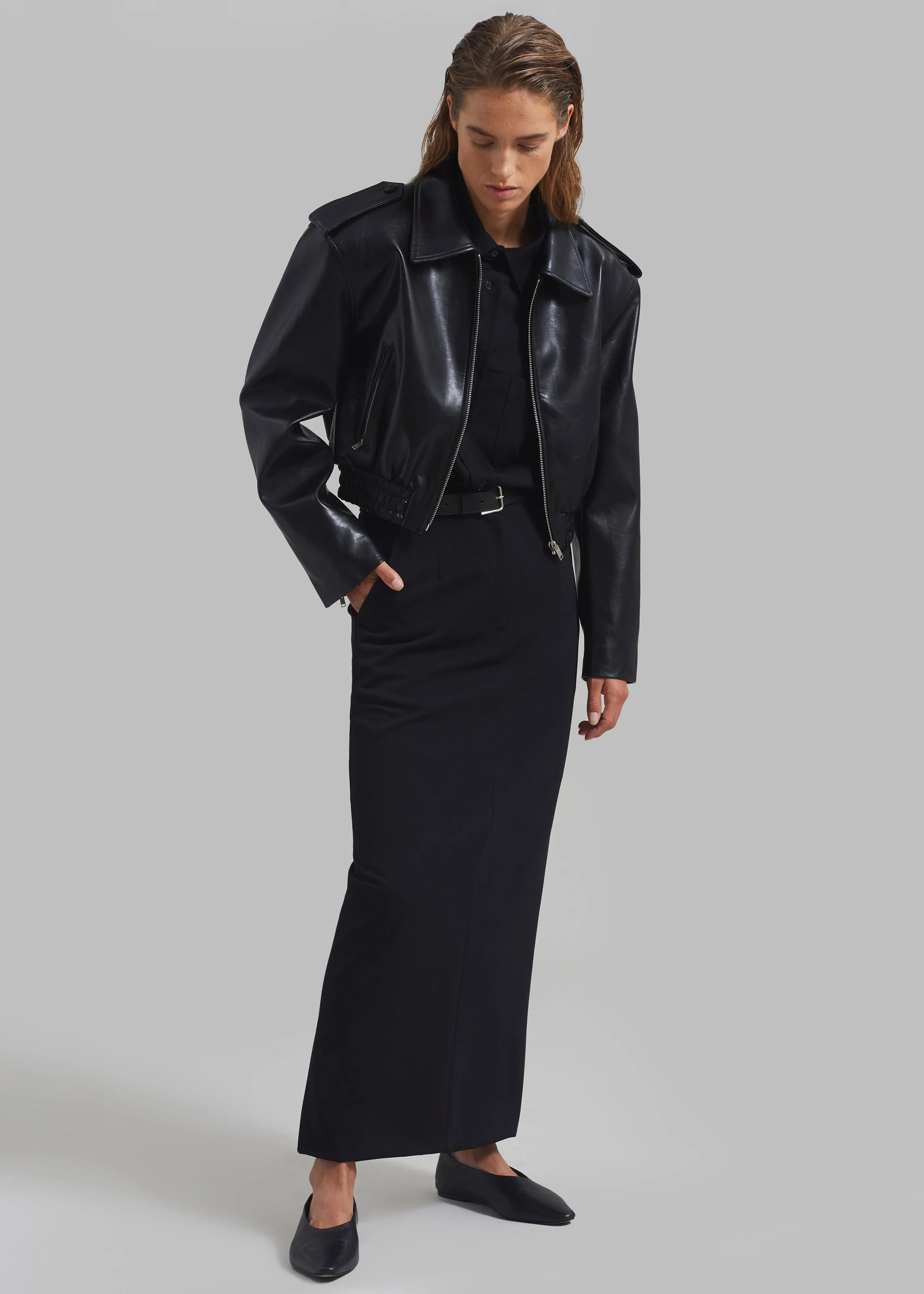 Kaia Cropped Bomber - Black sold by Frankie Shop product image thumbnail 2