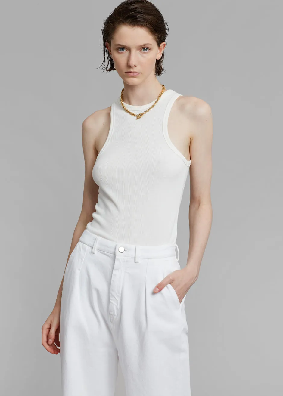 Loulou Studio Attu Wide Leg Denim - Ivory sold by Frankie Shop product image thumbnail 4