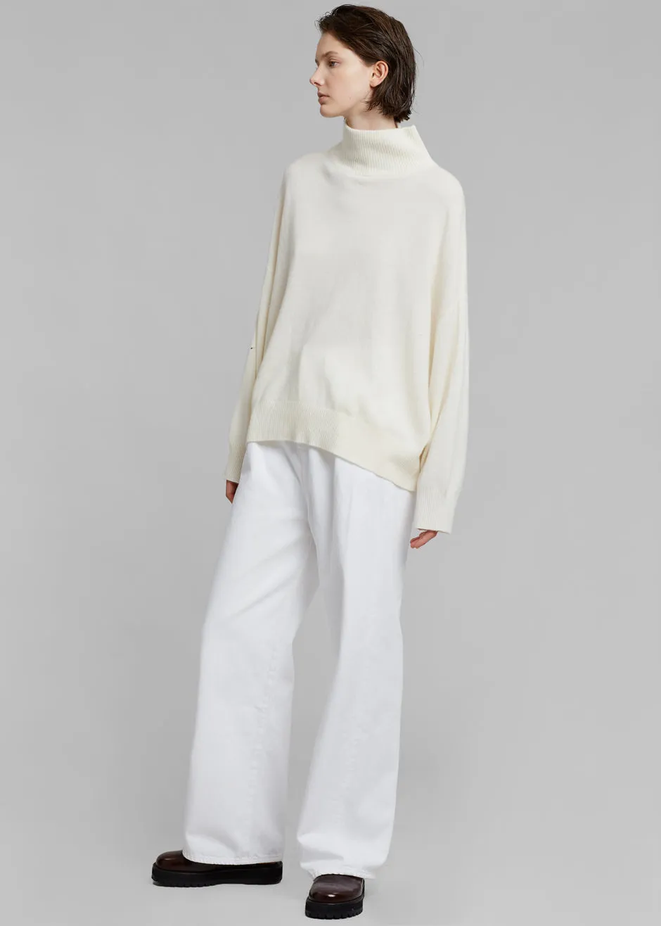 Loulou Studio Attu Wide Leg Denim - Ivory sold by Frankie Shop product image thumbnail 5