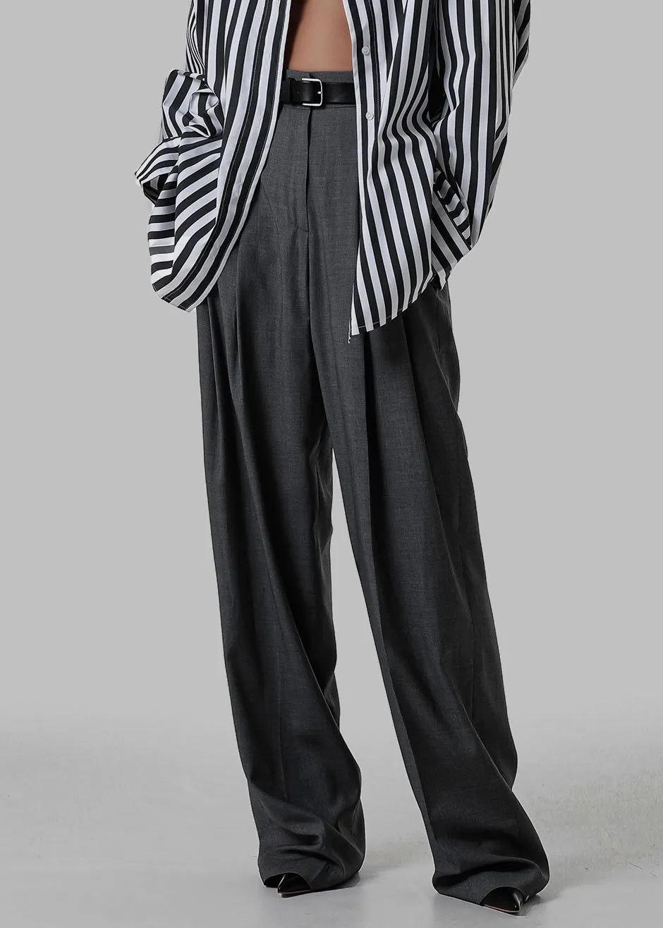 Gelso Pleated Trousers - Dark Grey Melange sold by Frankie Shop product image thumbnail 5