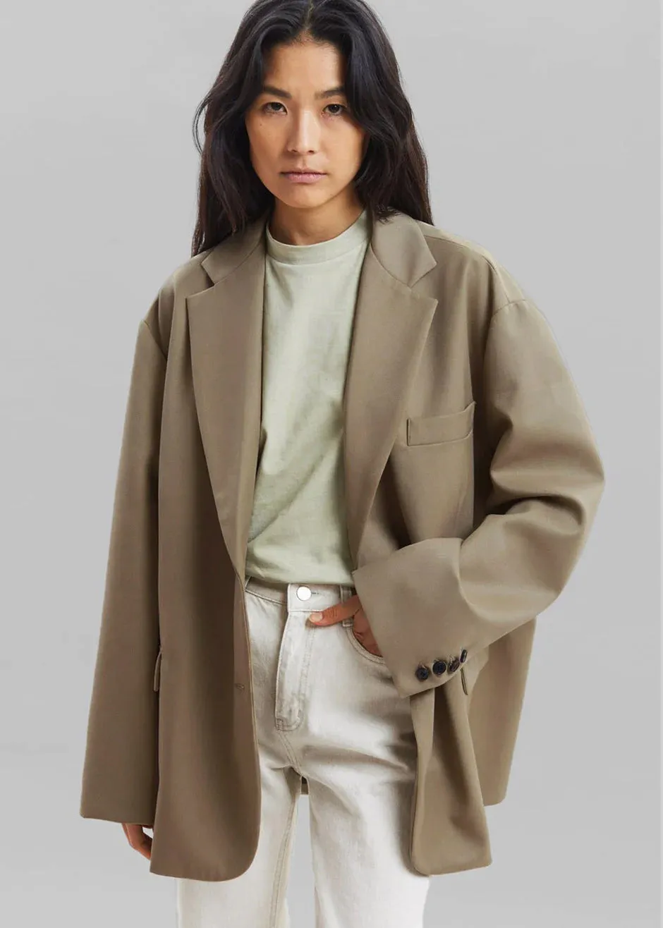 Frankie Oversized Boyfriend Blazer - Desert Taupe sold by Frankie Shop