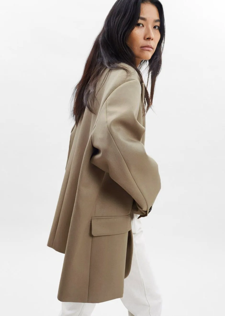 Frankie Oversized Boyfriend Blazer - Desert Taupe sold by Frankie Shop product image thumbnail 3