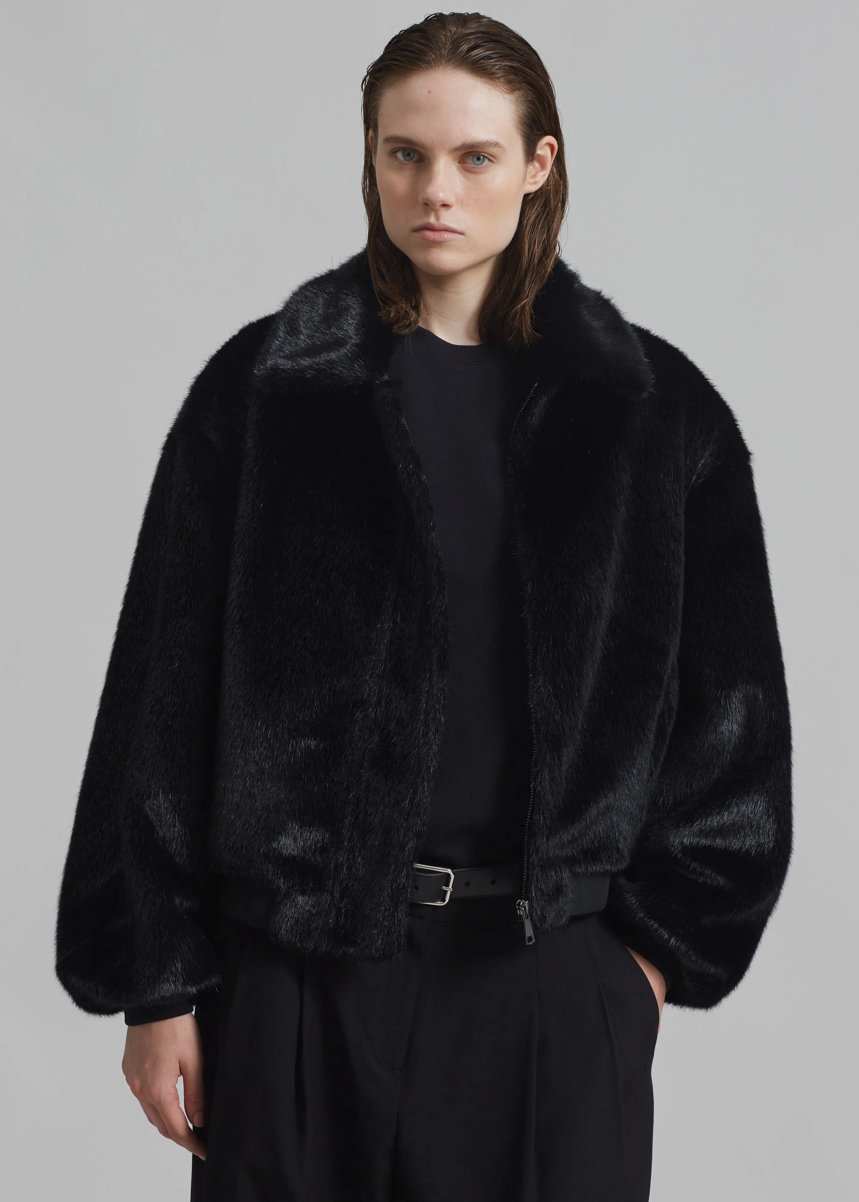 Pam Faux Fur Bomber - Black sold by Frankie Shop product image thumbnail 3