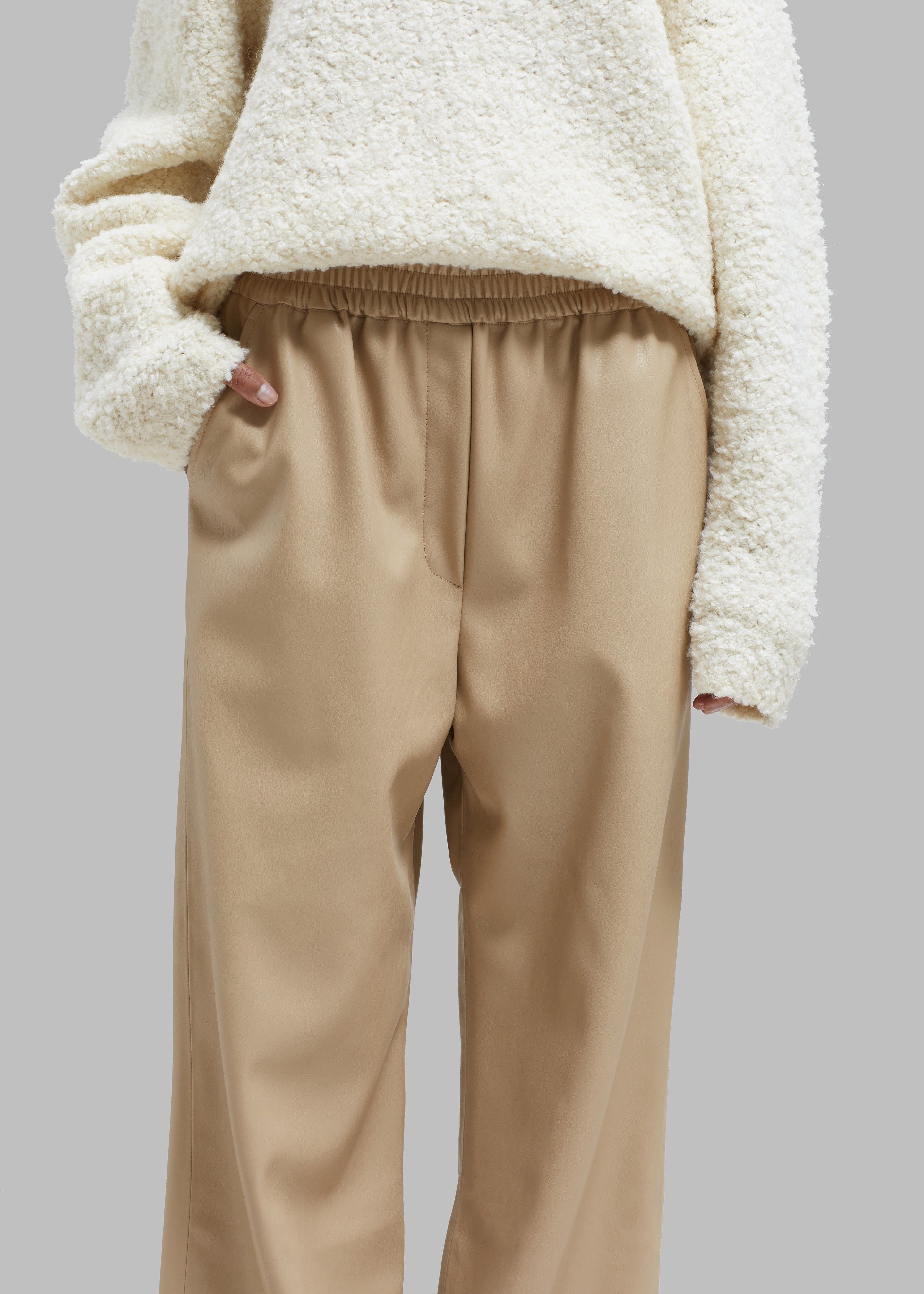 Kelan Faux Leather Pants - Butter sold by Frankie Shop product image thumbnail 3