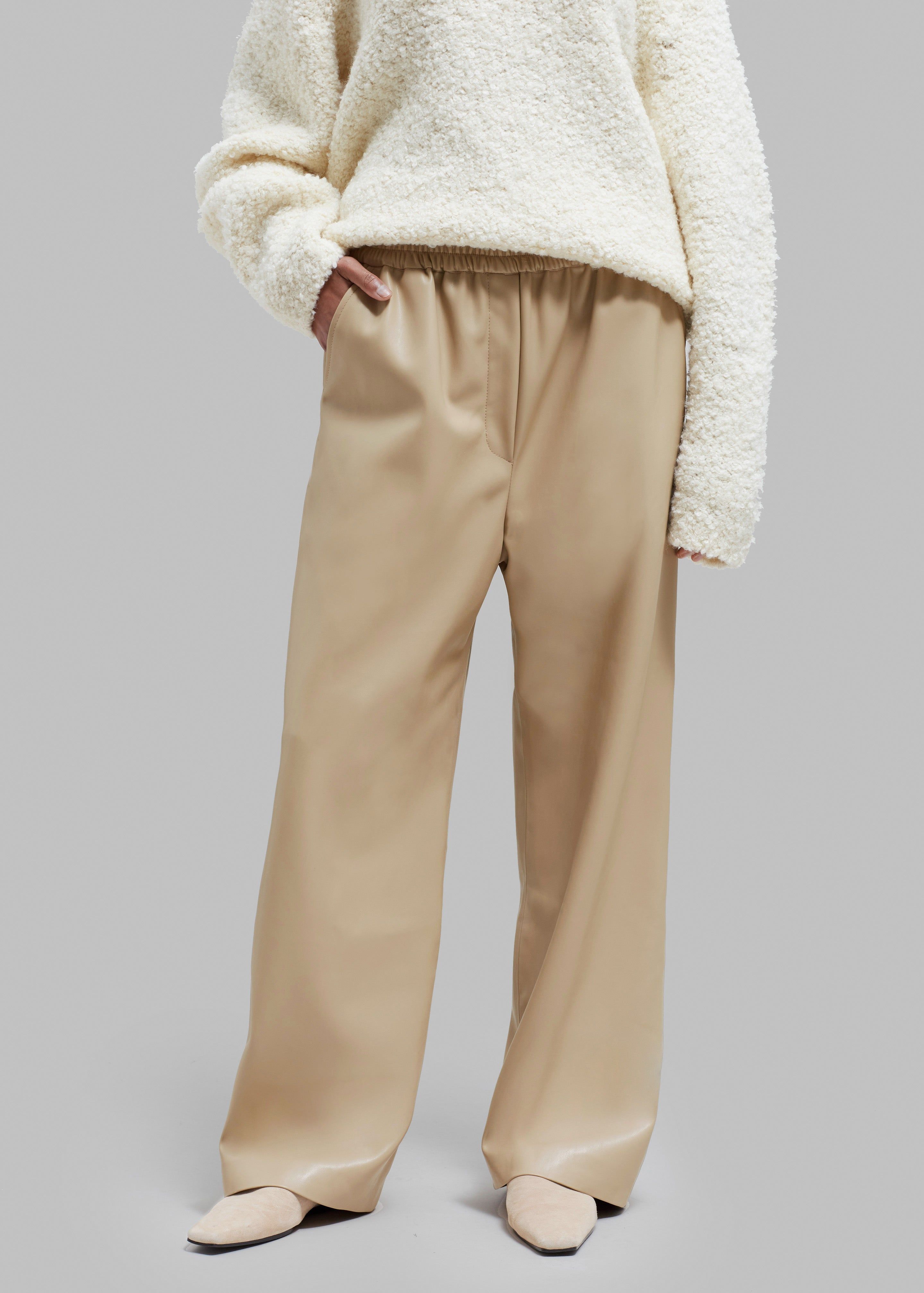 Kelan Faux Leather Pants - Butter sold by Frankie Shop product image thumbnail 2