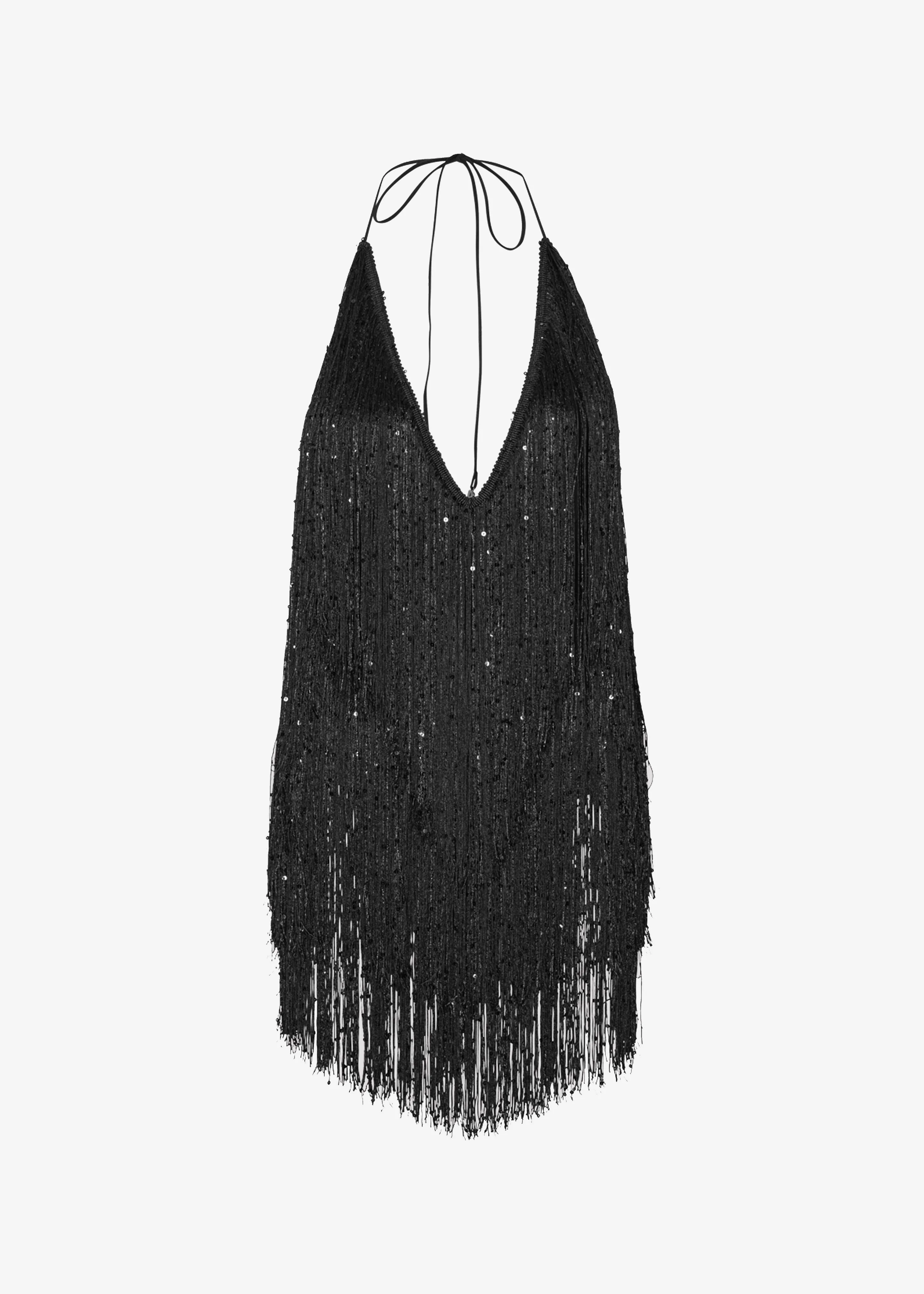 Rotate Sequins Fringe Dress - Tap Shoe Black sold by Frankie Shop product image thumbnail 5
