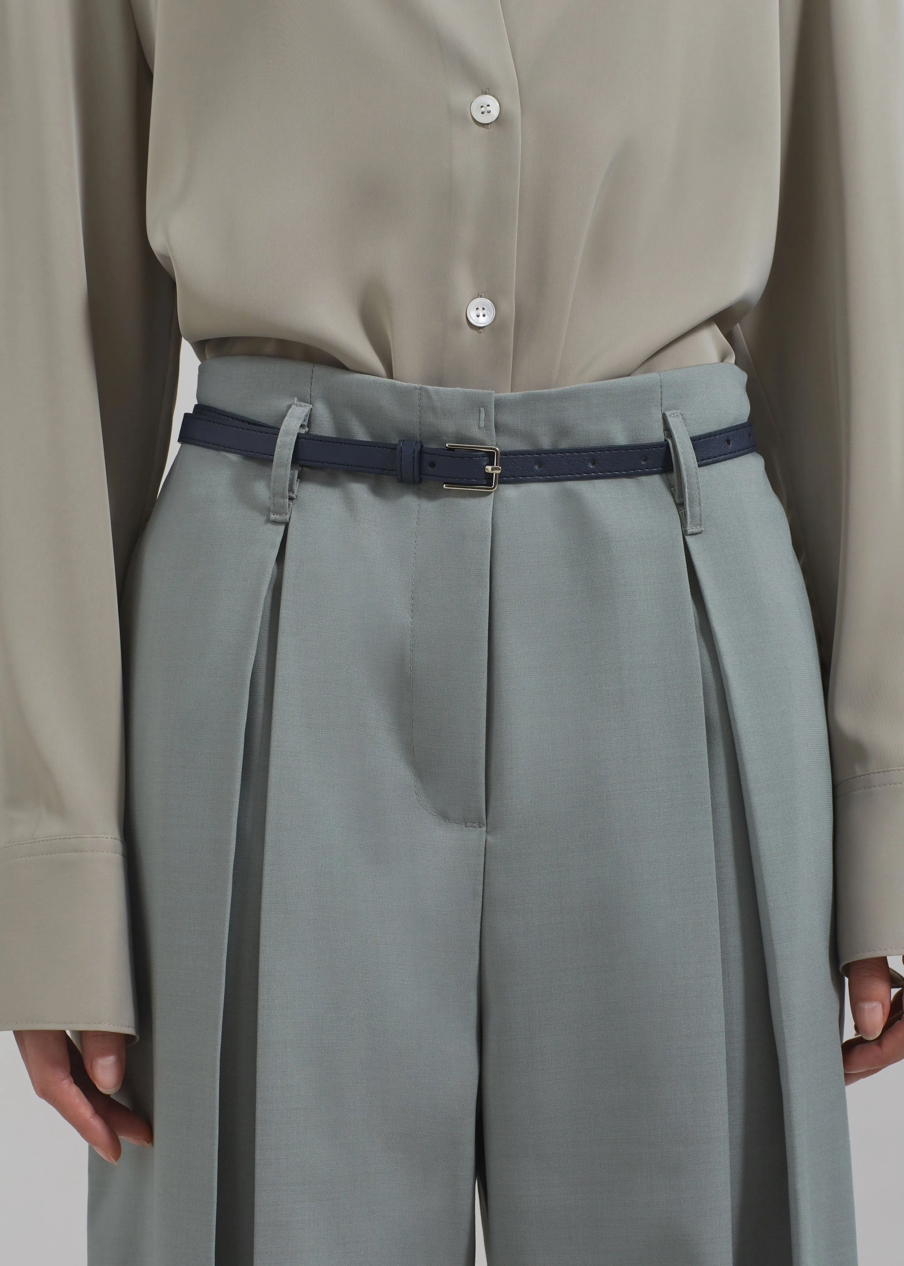Caris Belted Trousers - Grey sold by Frankie Shop product image thumbnail 5