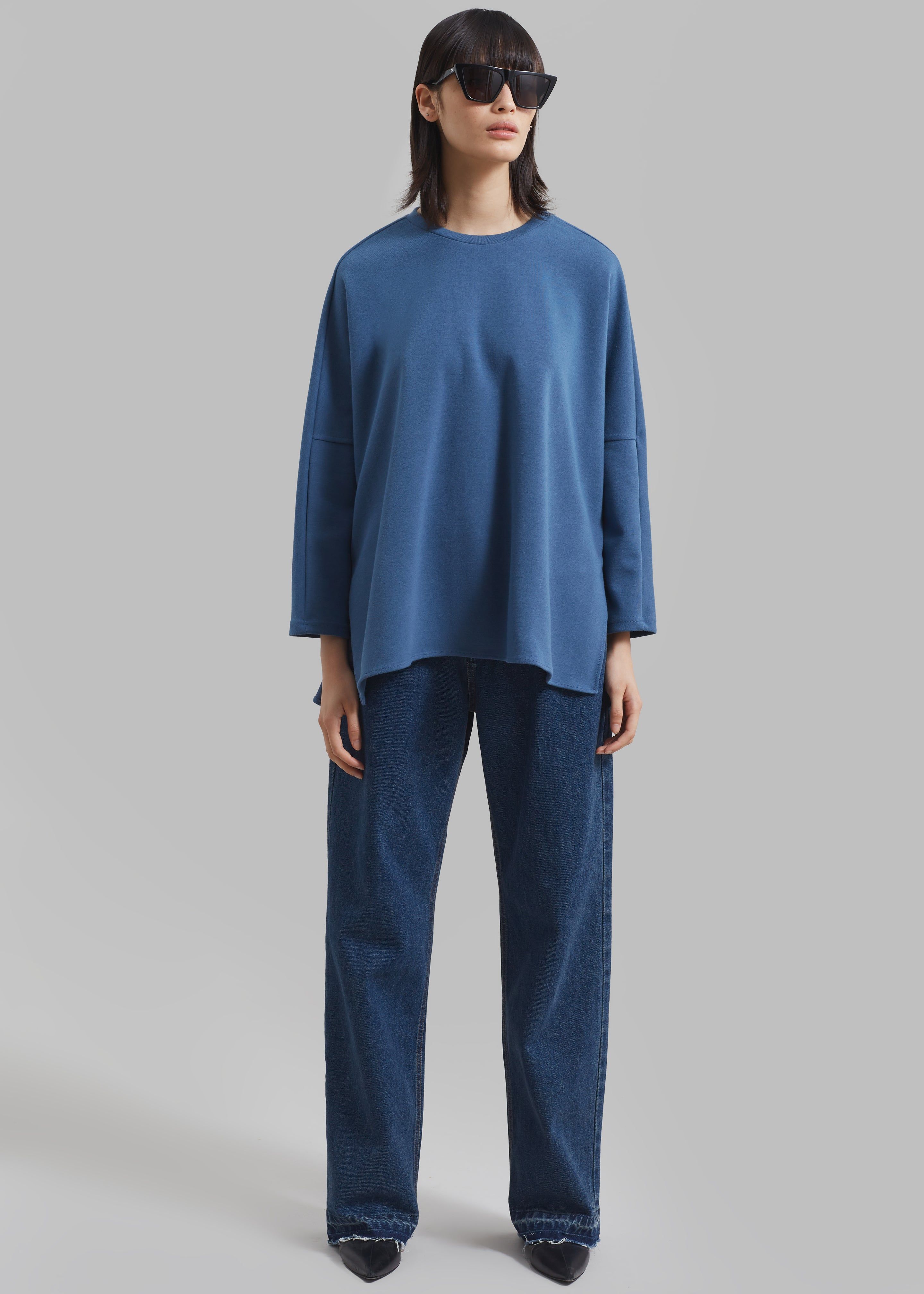 Campbell Long Sleeve Tee - Blue sold by Frankie Shop product image thumbnail 5