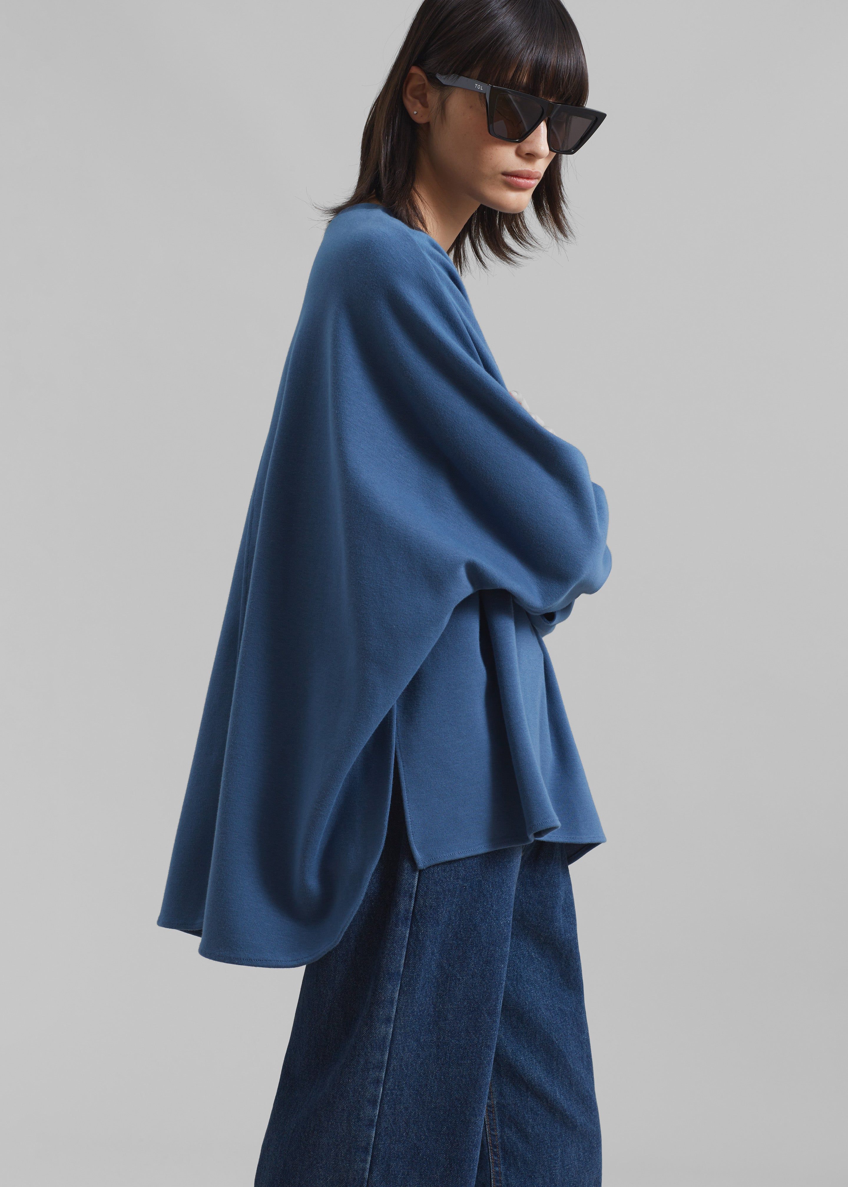 Campbell Long Sleeve Tee - Blue sold by Frankie Shop product image thumbnail 2