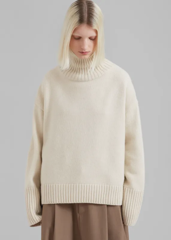 Liana Open Back Sweater - Vanilla sold by Frankie Shop