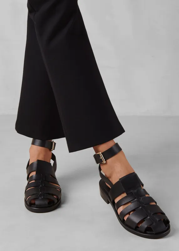 Alohas Perry Leather Sandals - Black sold by Frankie Shop