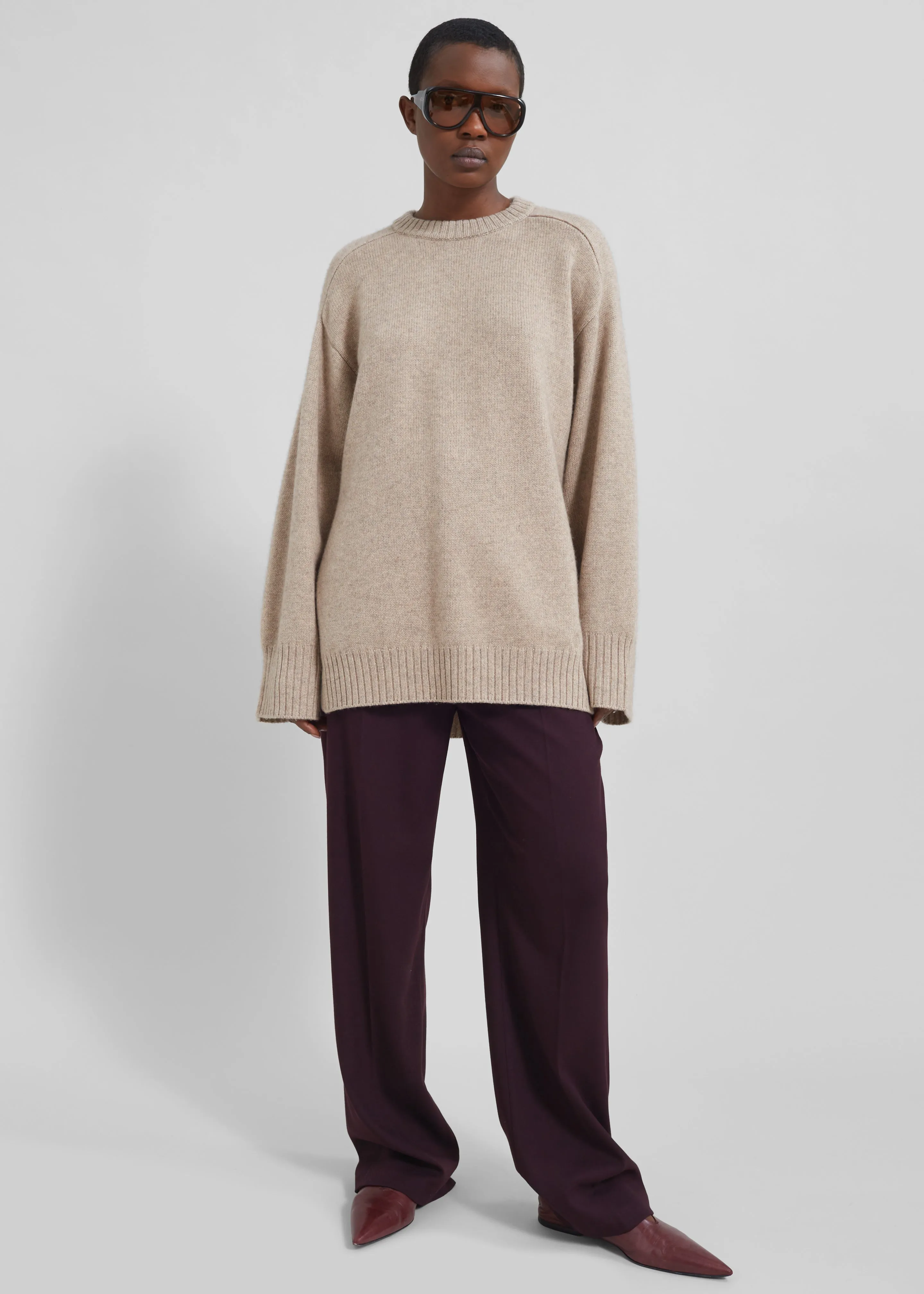 Loulou Studio Safi Sweater - Beige Melange sold by Frankie Shop product image thumbnail 4