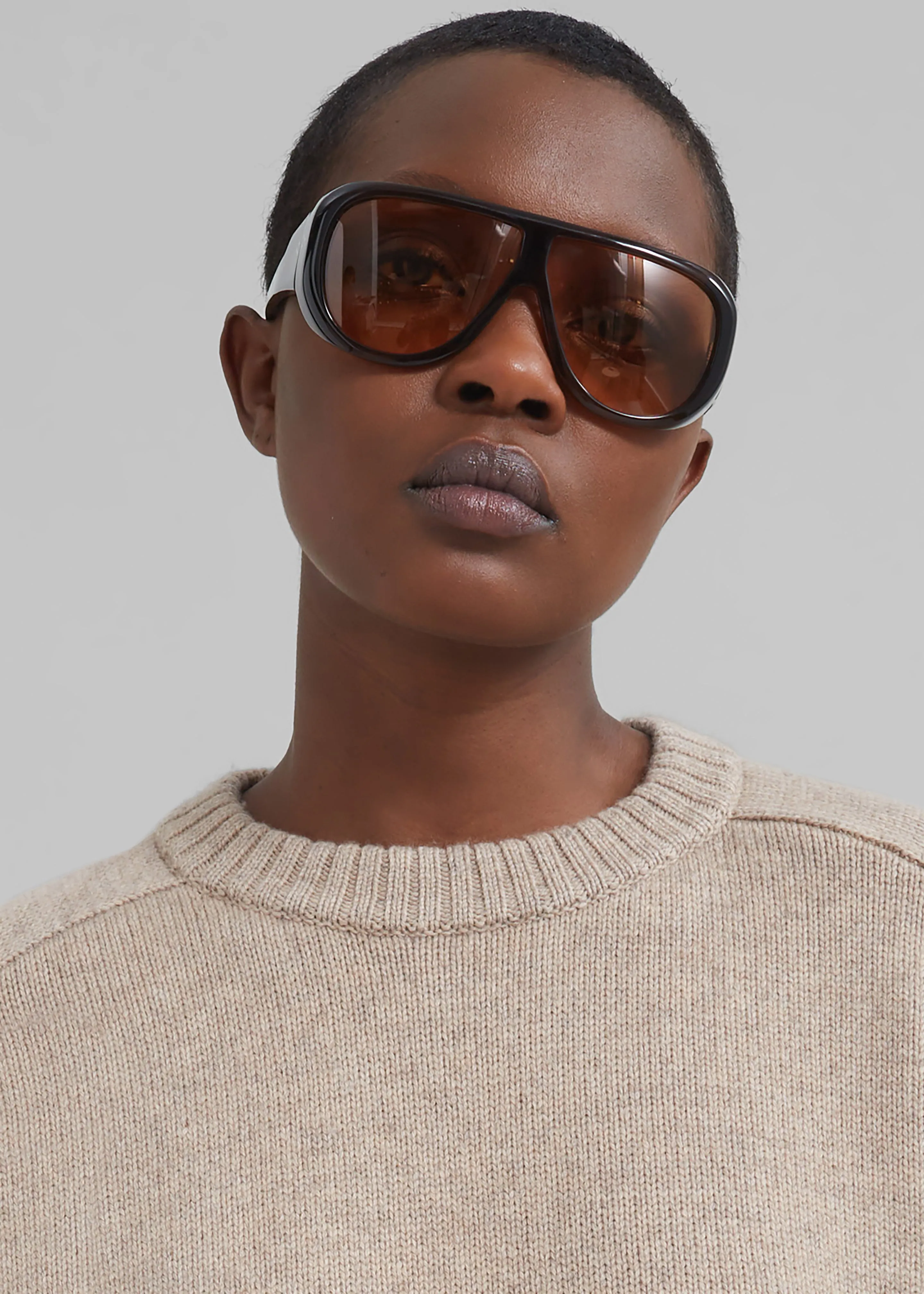 Loulou Studio Safi Sweater - Beige Melange sold by Frankie Shop product image thumbnail 3