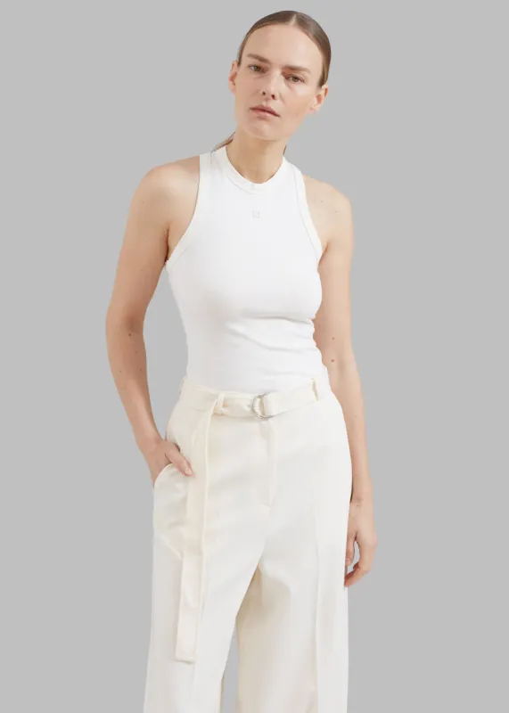 Low Classic Jersey Sleeveless Top - Ivory sold by Frankie Shop