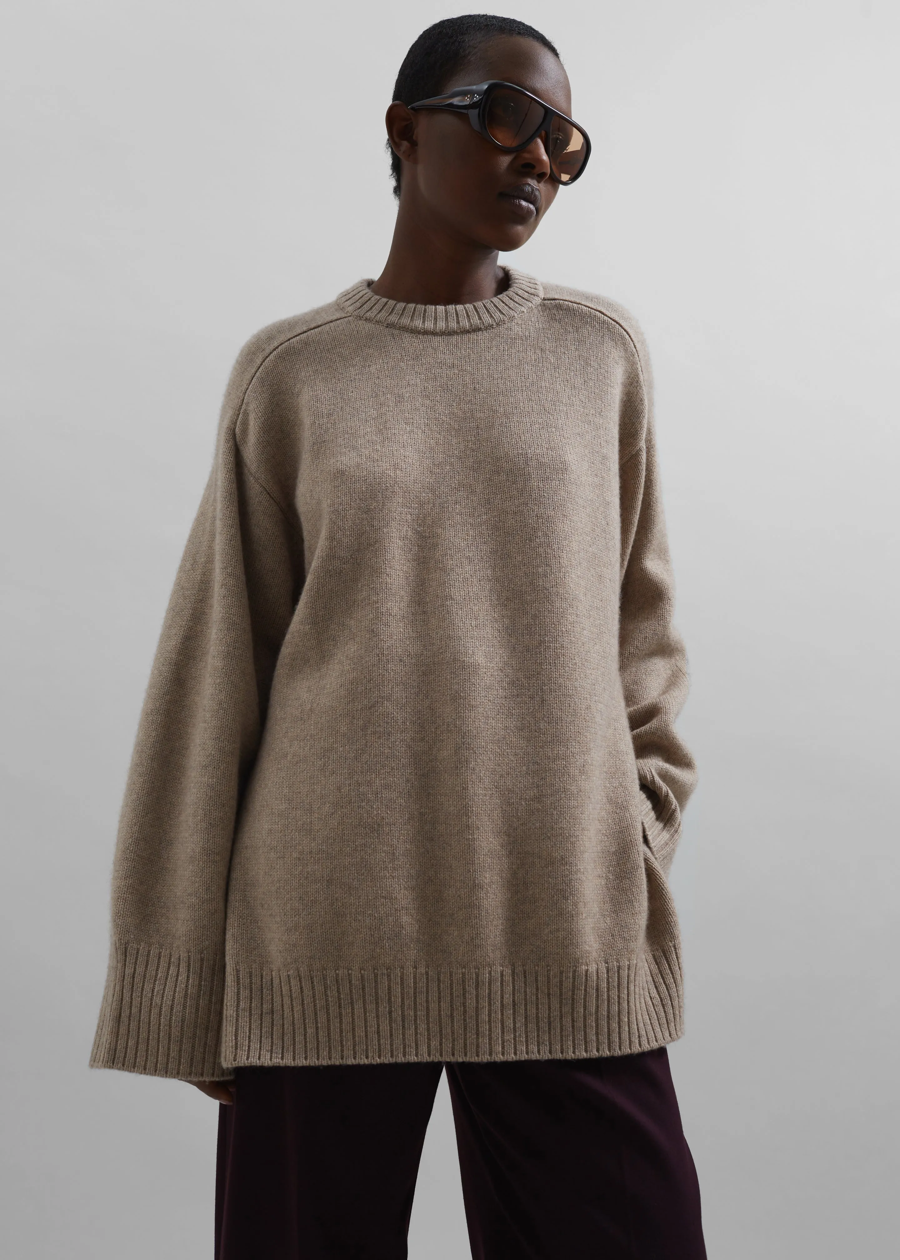 Loulou Studio Safi Sweater - Beige Melange sold by Frankie Shop product image thumbnail 2