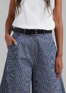 Rosalind Wide Leg Trousers - White Stripe sold by Frankie Shop