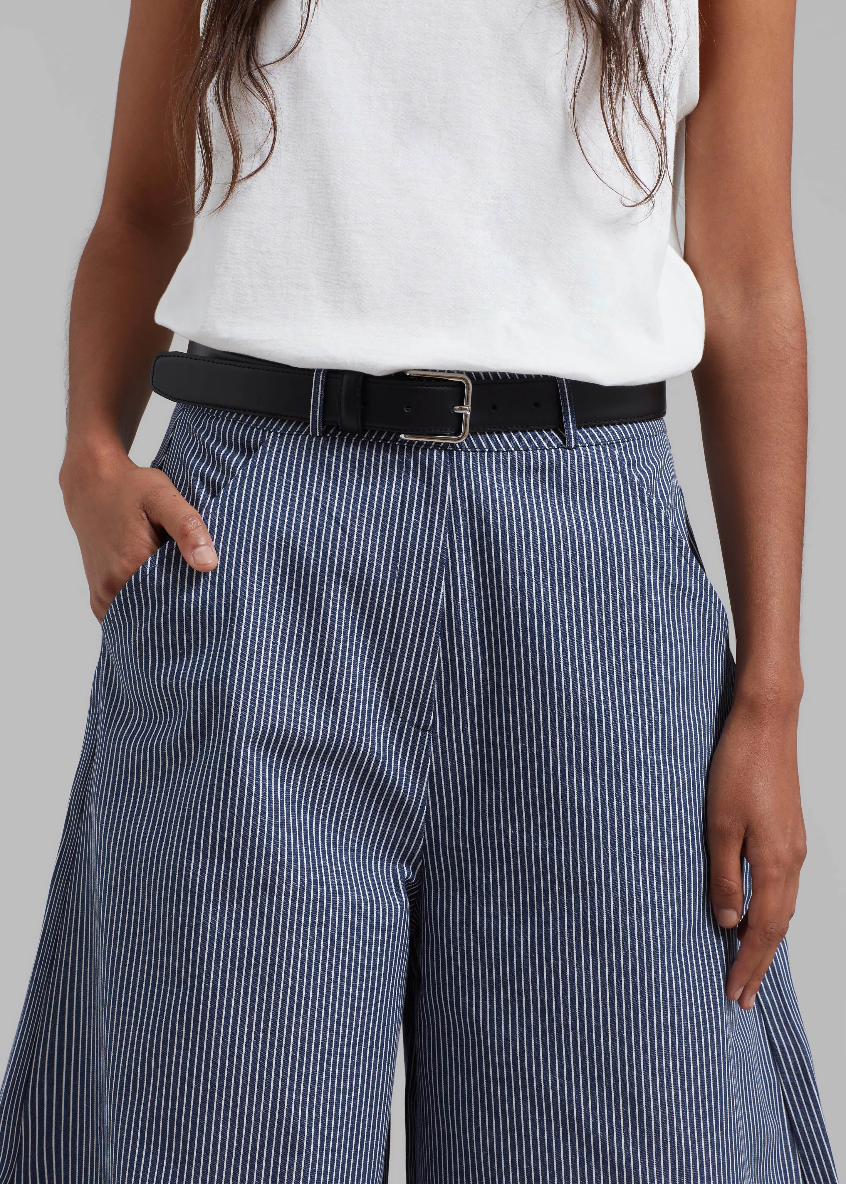 Rosalind Wide Leg Trousers - White Stripe sold by Frankie Shop product image thumbnail 3