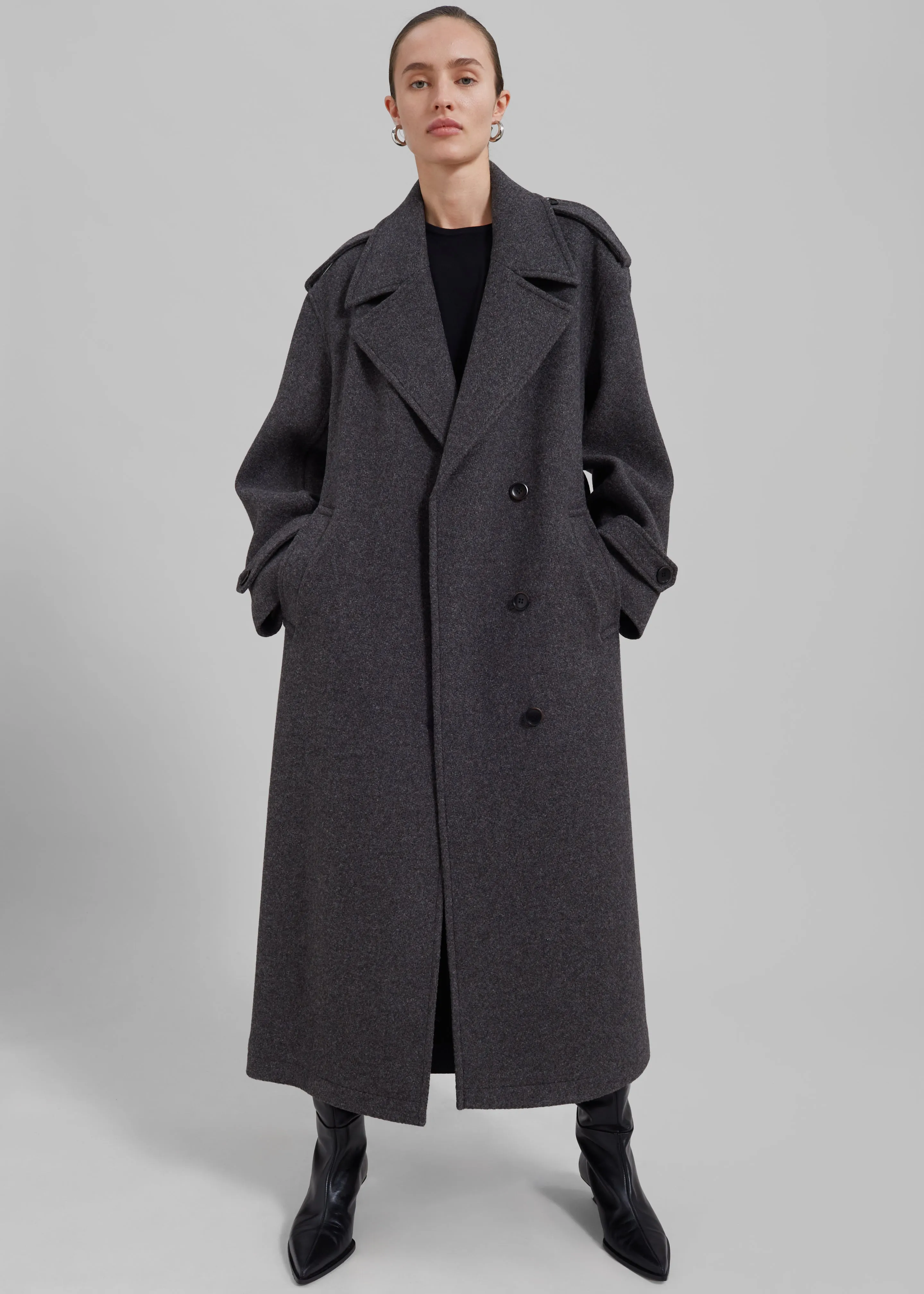 Lorena Coat - Charcoal sold by Frankie Shop product image thumbnail 5