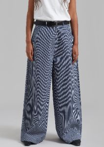 Rosalind Wide Leg Trousers - White Stripe sold by Frankie Shop