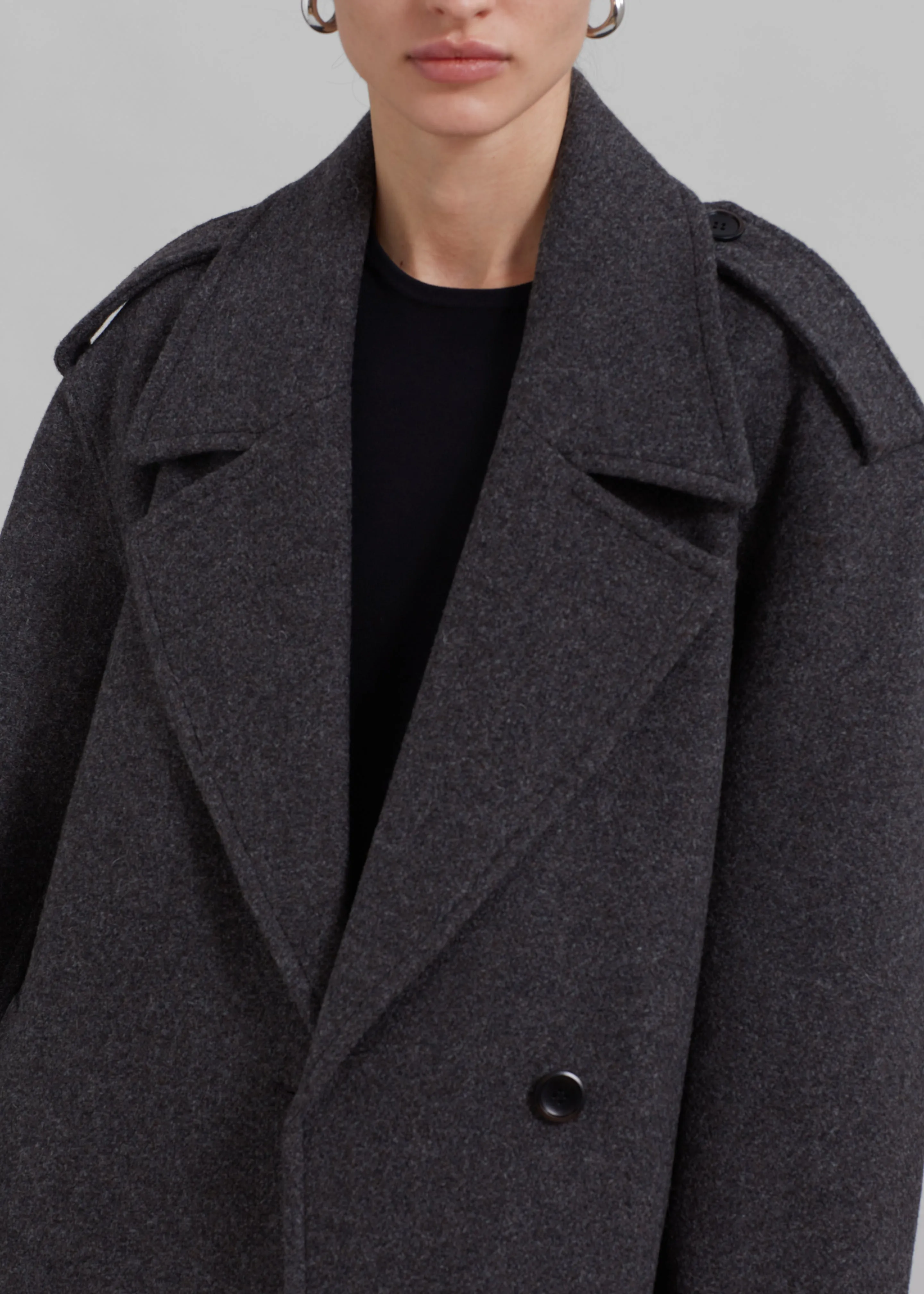 Lorena Coat - Charcoal sold by Frankie Shop product image thumbnail 3