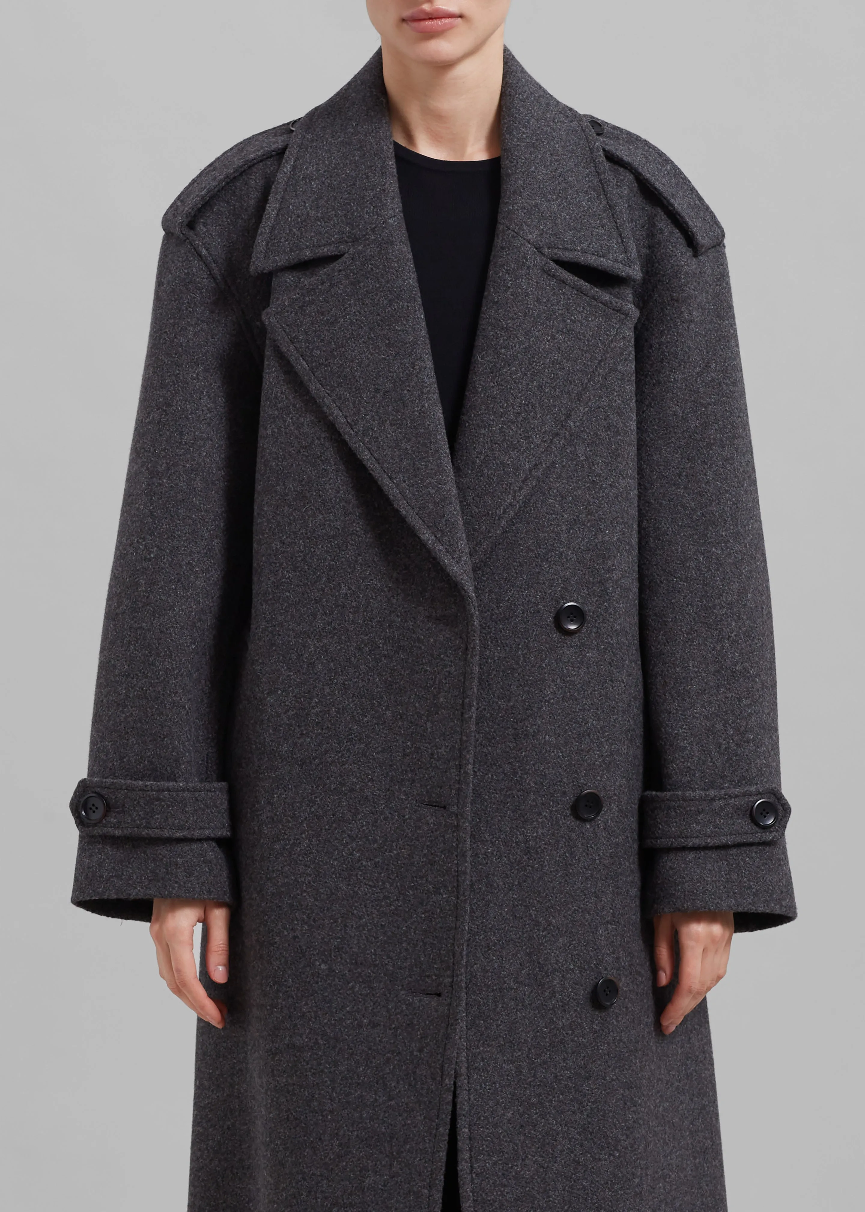 Lorena Coat - Charcoal sold by Frankie Shop product image thumbnail 4