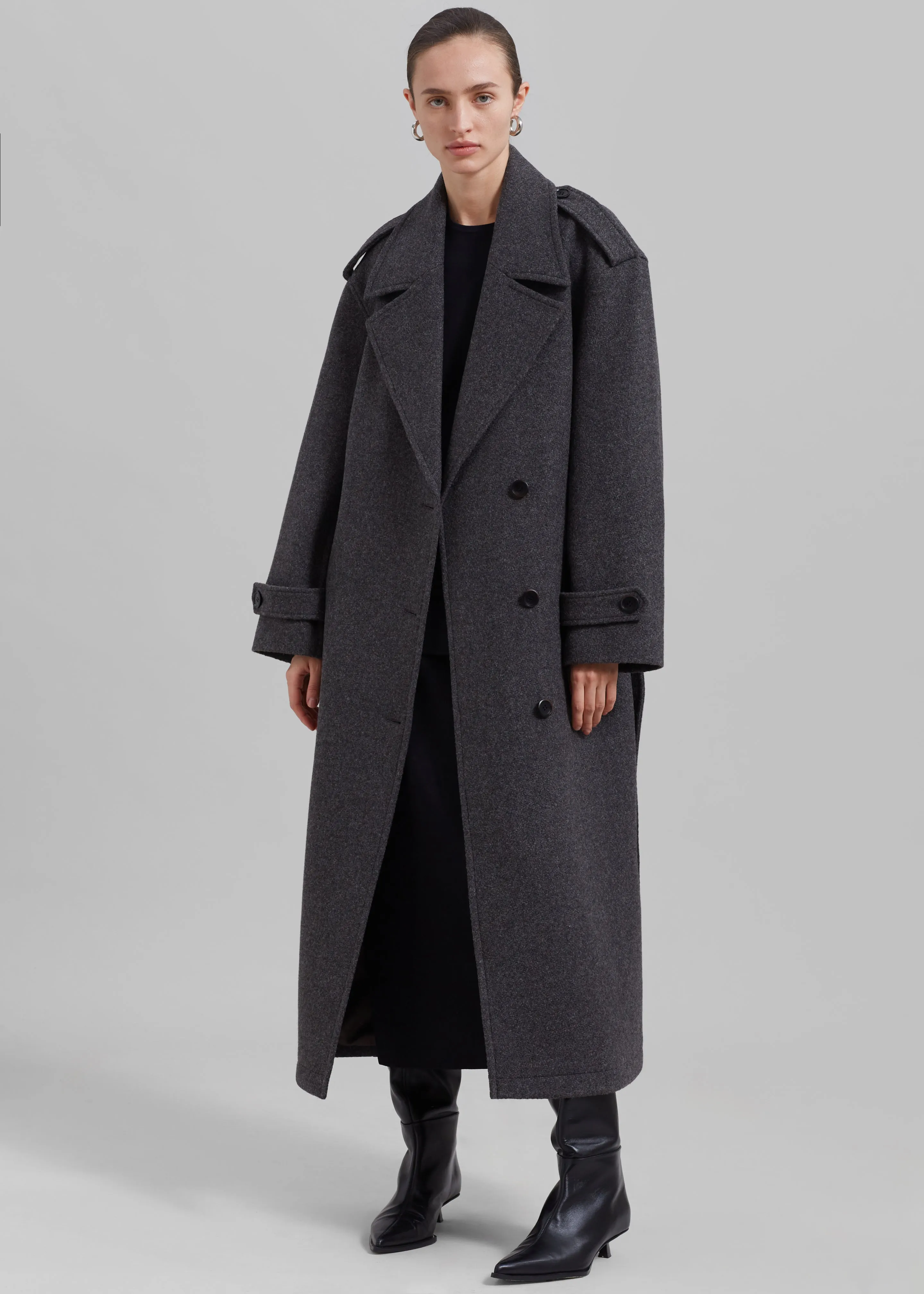 Lorena Coat - Charcoal sold by Frankie Shop