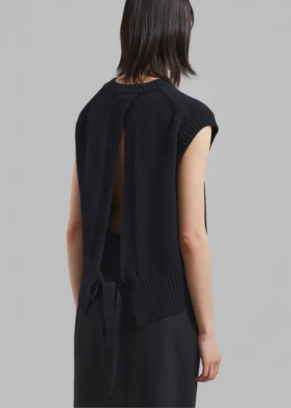 Milo Knit Vest - Black sold by Frankie Shop