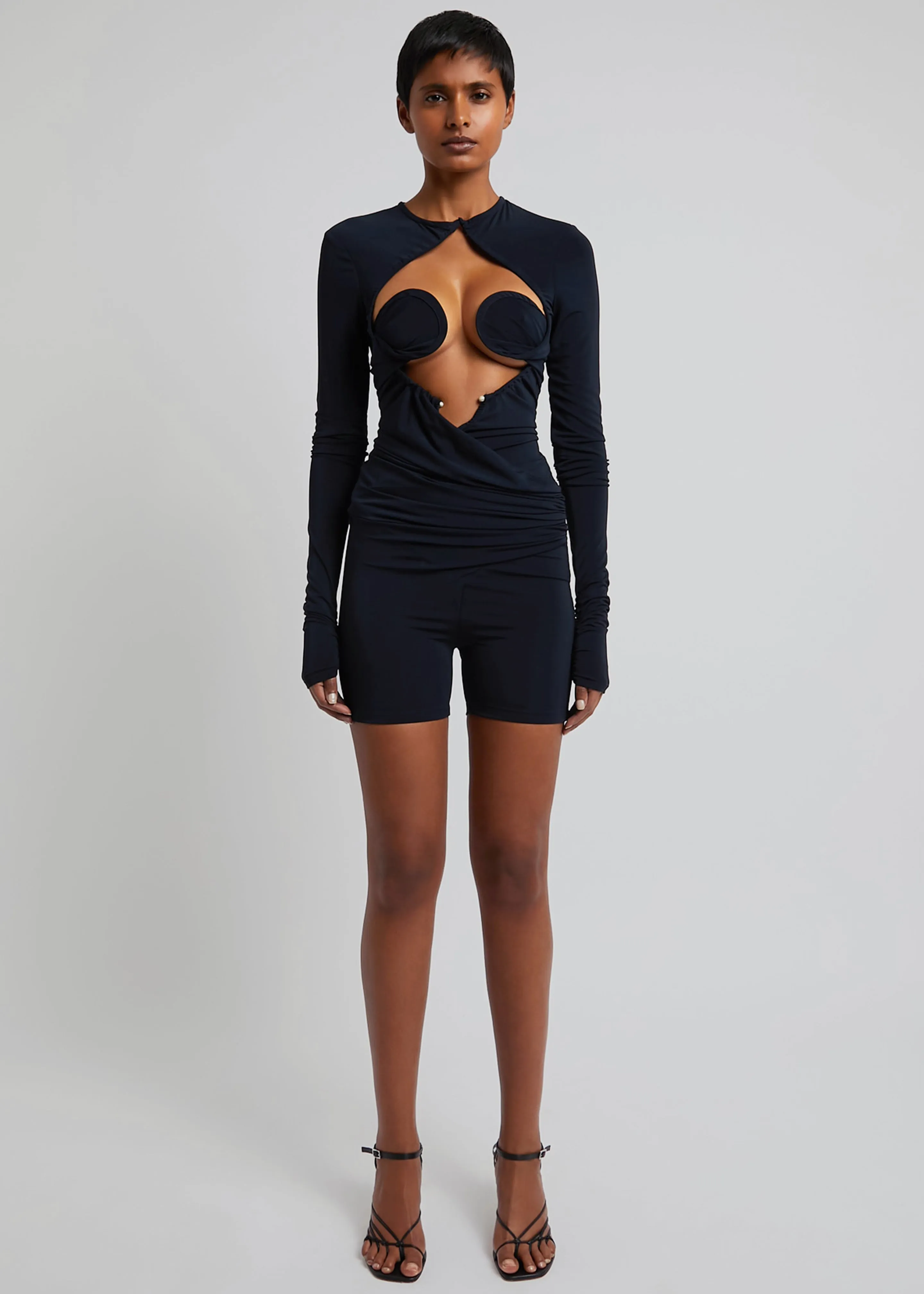 Christopher Esber Zephyr Bodysuit - Navy sold by Frankie Shop product image thumbnail 4