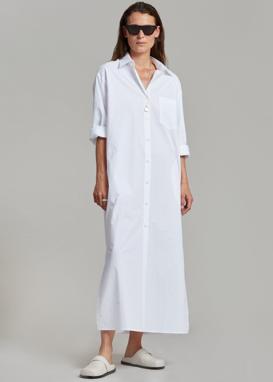Cala Organic Cotton Shirt Dress - White sold by Frankie Shop product image thumbnail 4