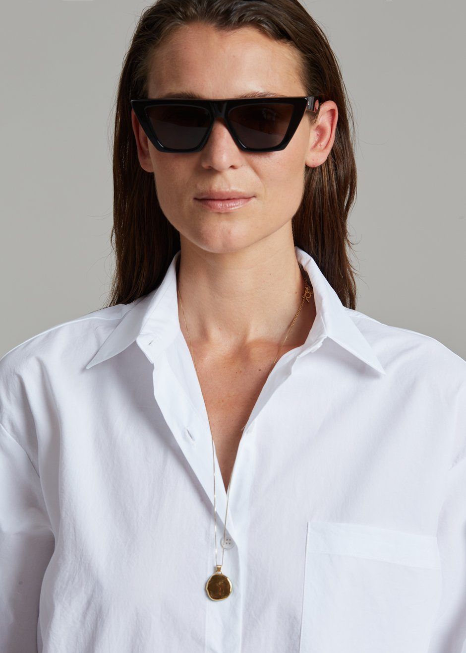 Cala Organic Cotton Shirt Dress - White sold by Frankie Shop product image thumbnail 7