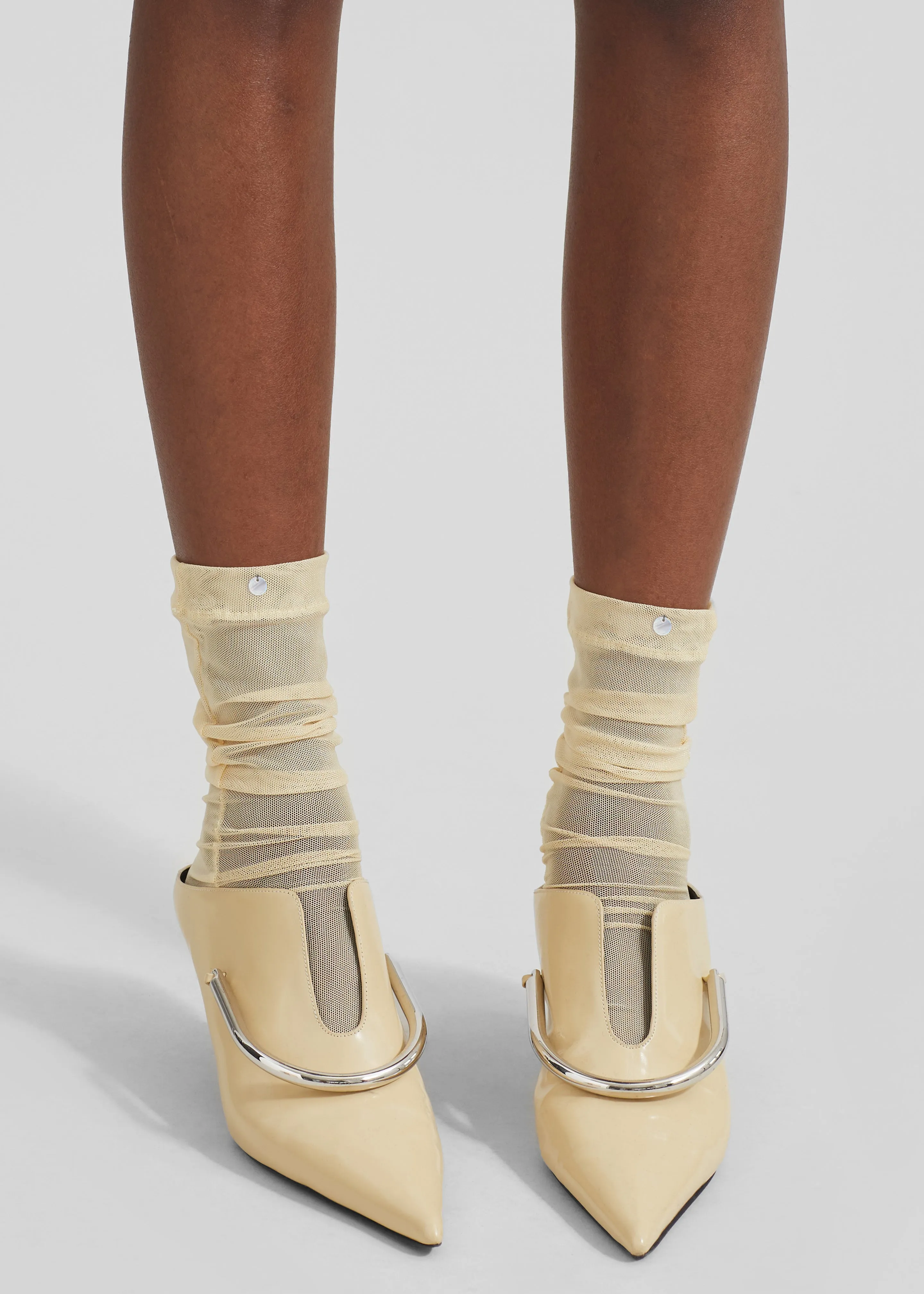 Aylin Sheer Socks - Pale Yellow sold by Frankie Shop product image thumbnail 2