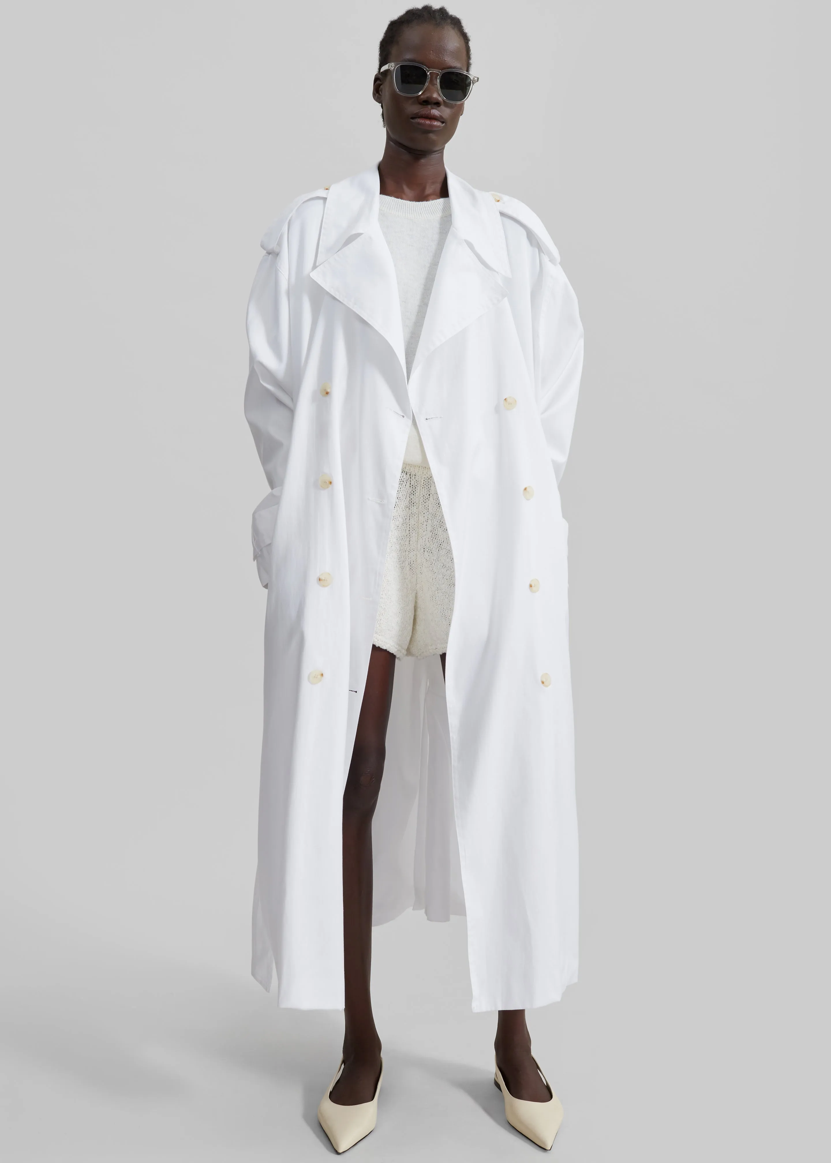 Nara Trench Coat - White sold by Frankie Shop product image thumbnail 2