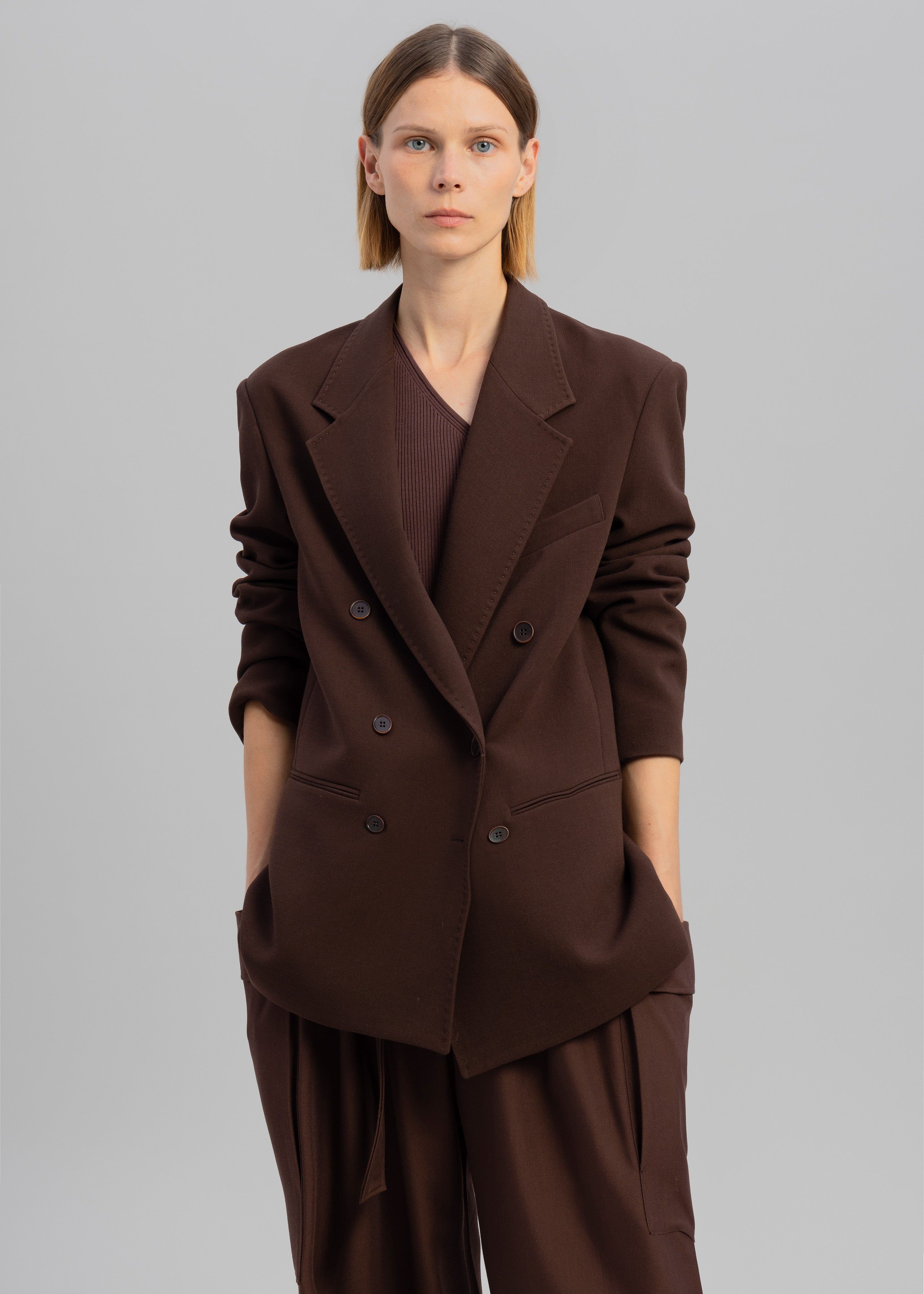 Elna Double Breasted Blazer - Brown sold by Frankie Shop product image thumbnail 3