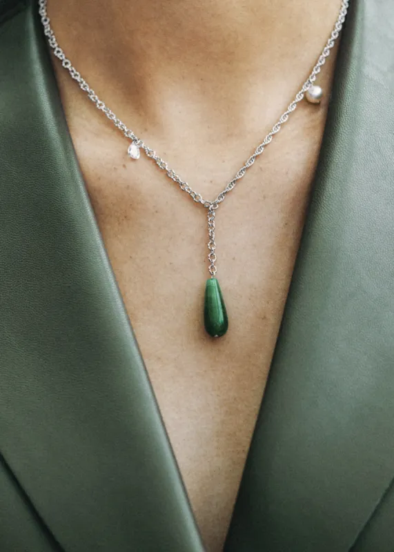 Completedworks The Depths of Time Pendant - Pearl/Green Chalcedony sold by Frankie Shop