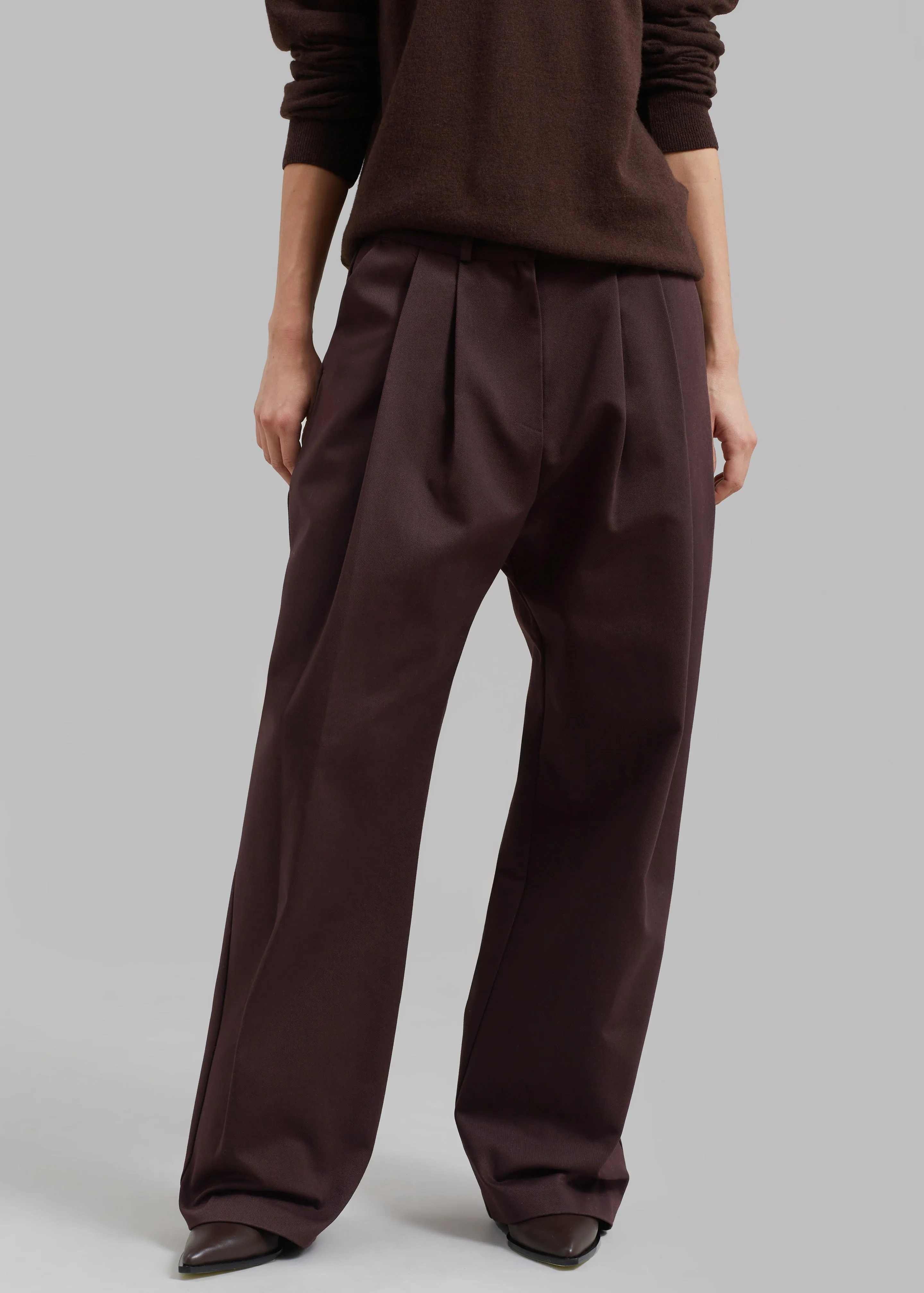 Jordyn Pintuck Pants - Brown sold by Frankie Shop product image thumbnail 2