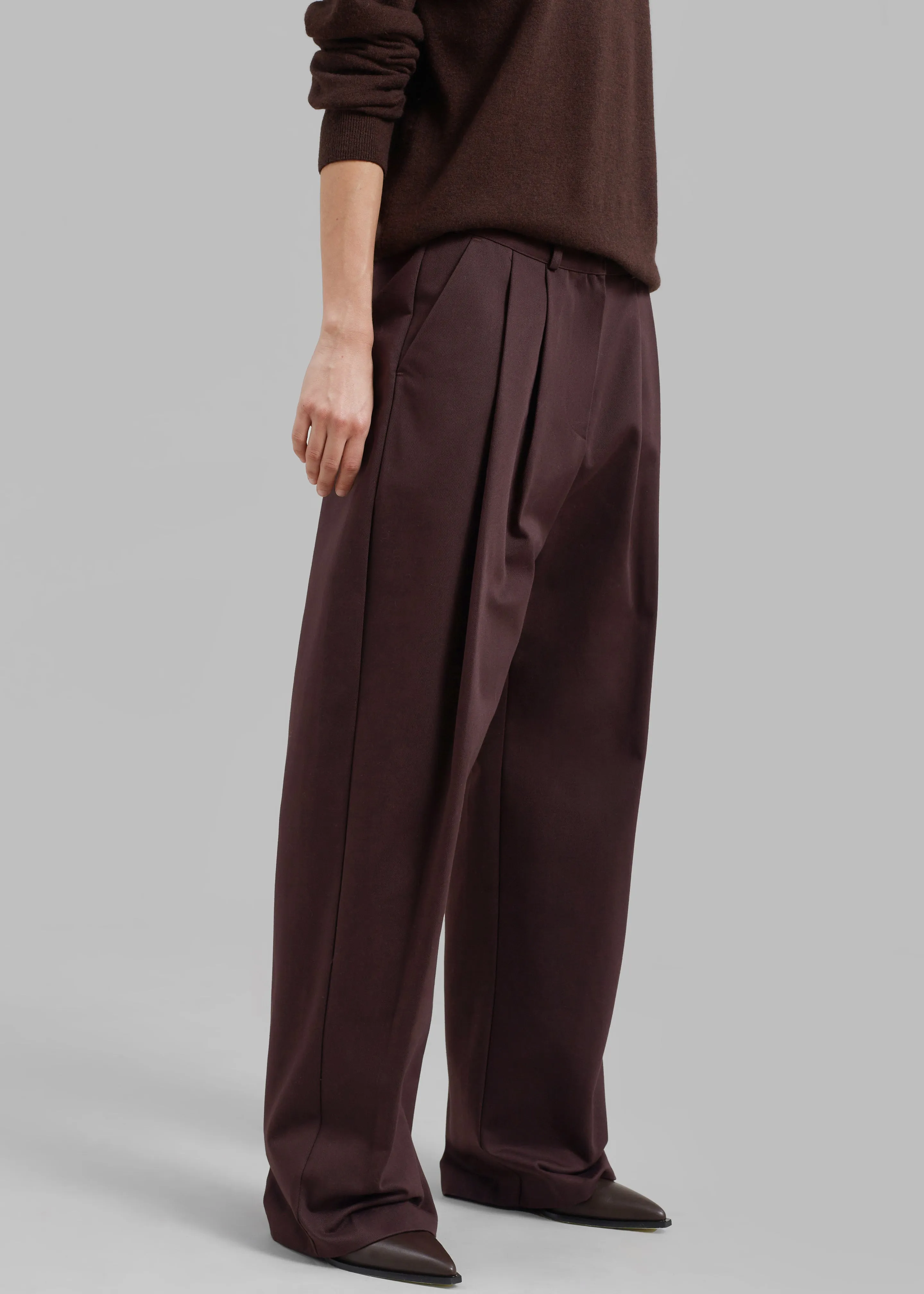 Jordyn Pintuck Pants - Brown sold by Frankie Shop product image thumbnail 4