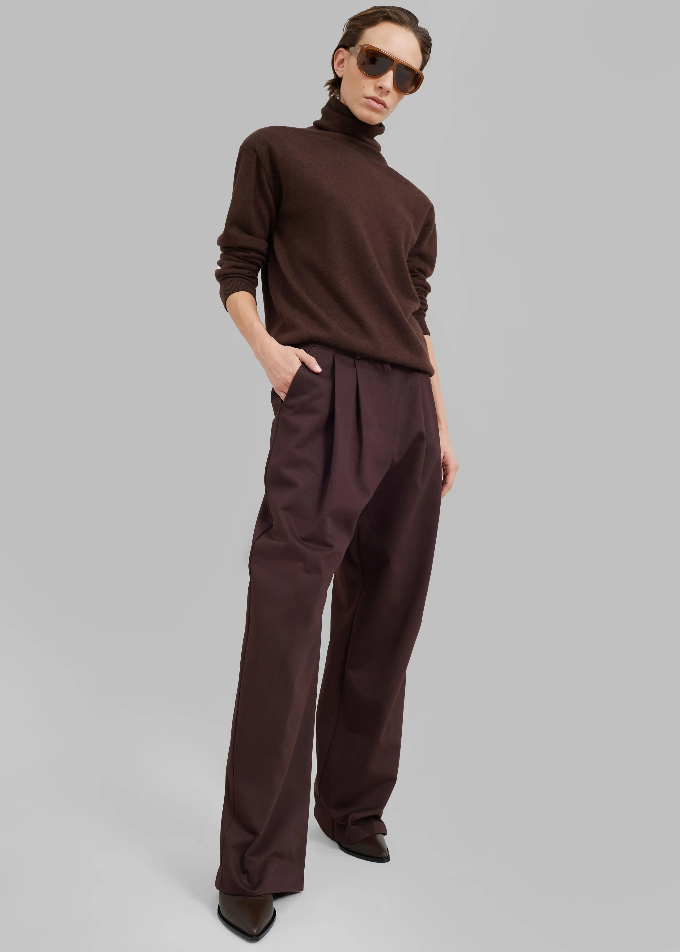 Jordyn Pintuck Pants - Brown sold by Frankie Shop product image thumbnail 3