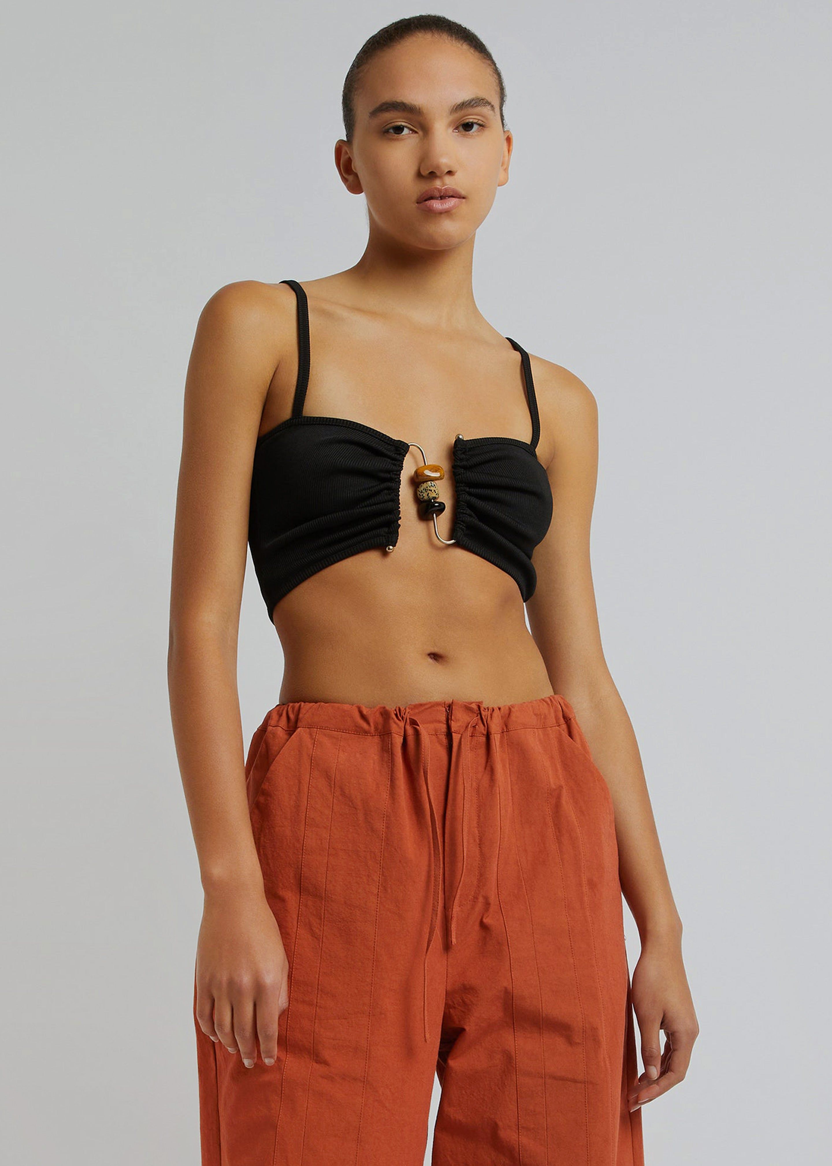 Christopher Esber Ruched Quartz Abacus Crop - Black sold by Frankie Shop product image thumbnail 5