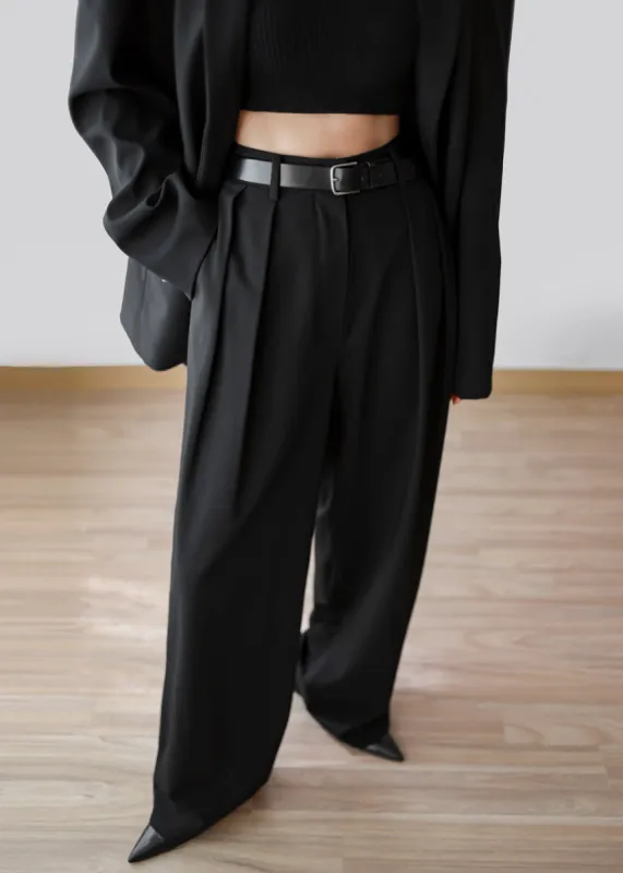 Tansy Pleated Trousers - Black sold by Frankie Shop