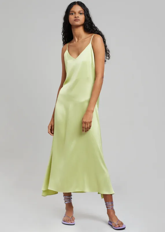Cordelia Satin Dress - Lime sold by Frankie Shop
