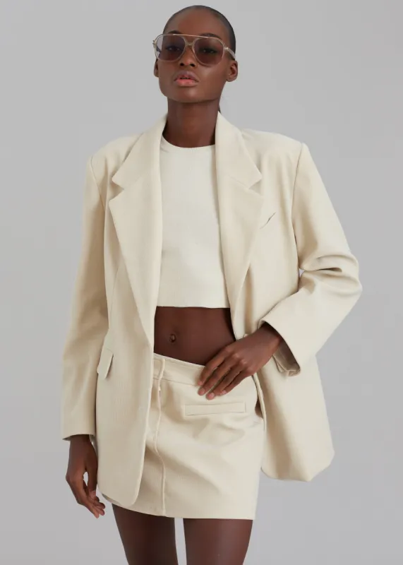Dany Corduroy Mini Skirt - Cream sold by Frankie Shop