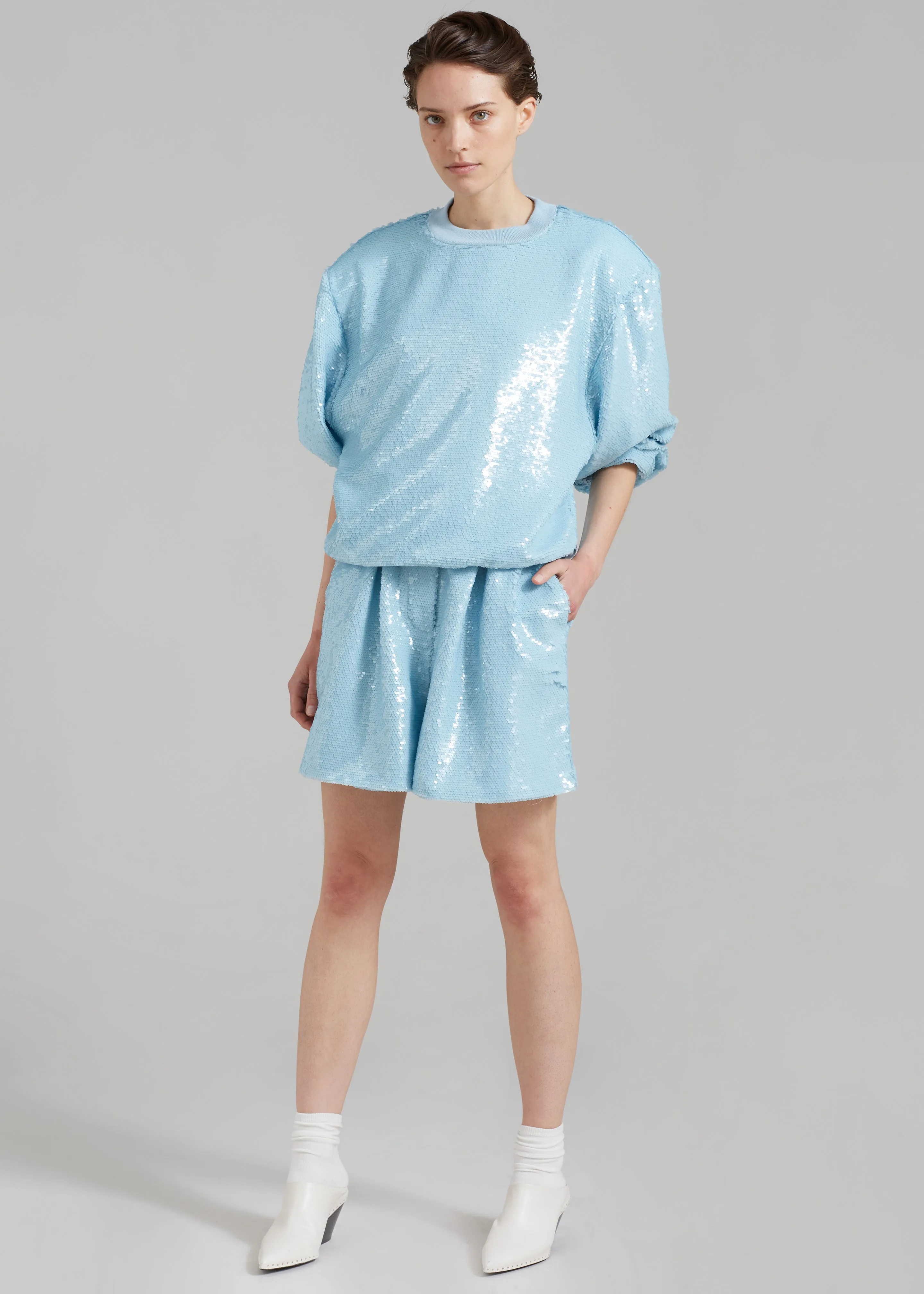 Metz Sequins Sweatshirt - Sky sold by Frankie Shop product image thumbnail 2
