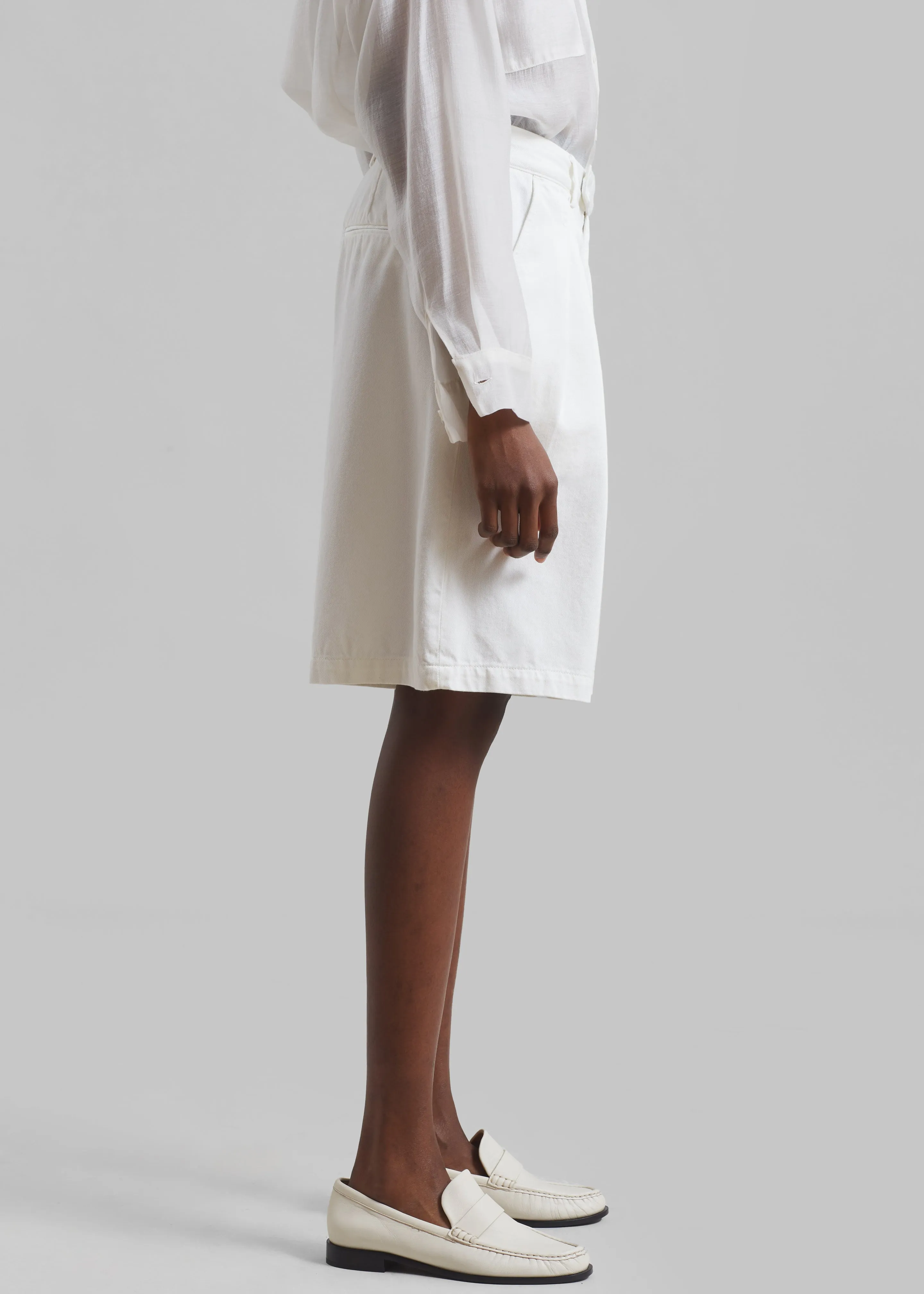 Xavier Bermuda Denim Shorts - White sold by Frankie Shop product image thumbnail 3