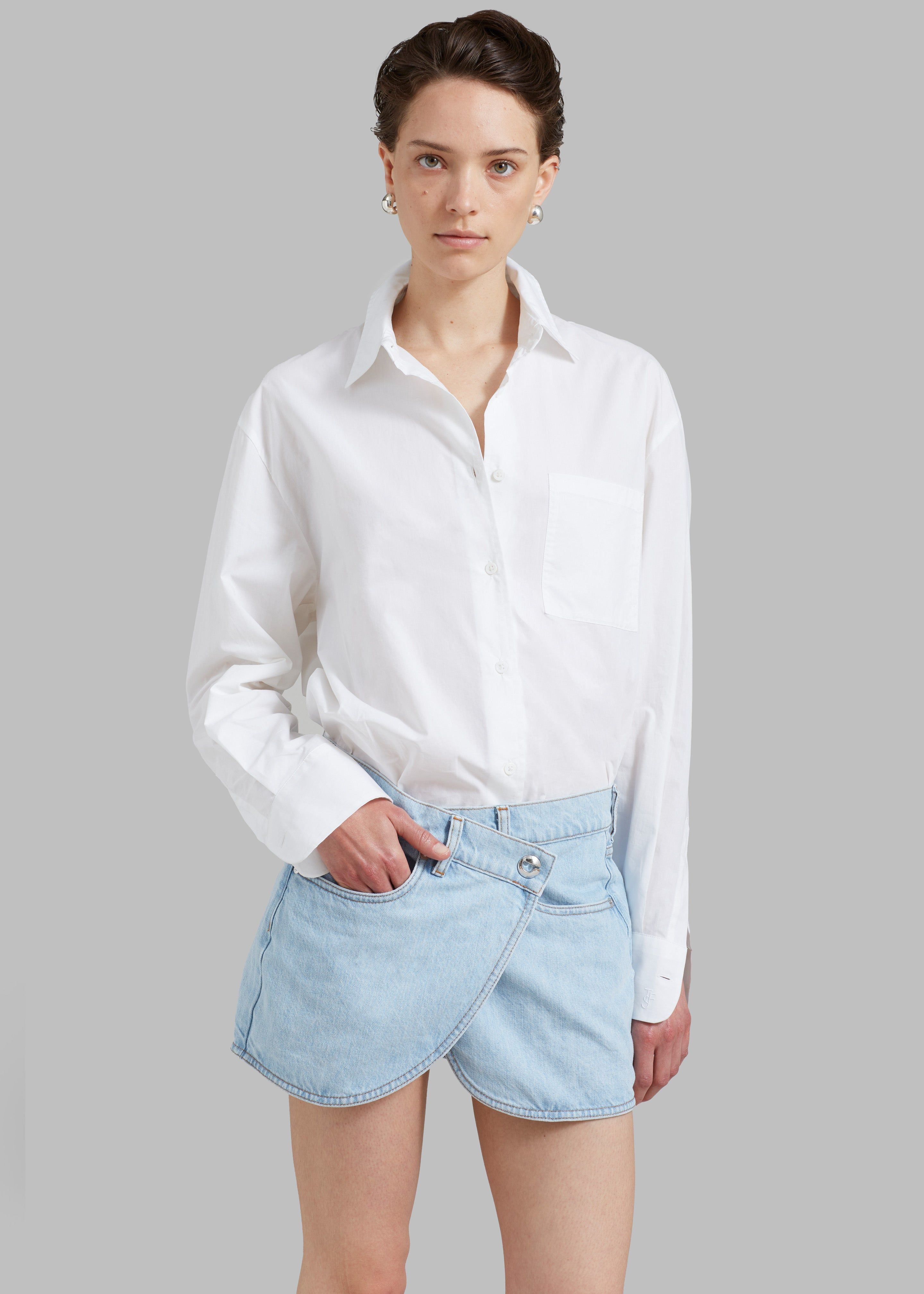 Coperni Denim Mini Skirt - Ice Blue sold by Frankie Shop