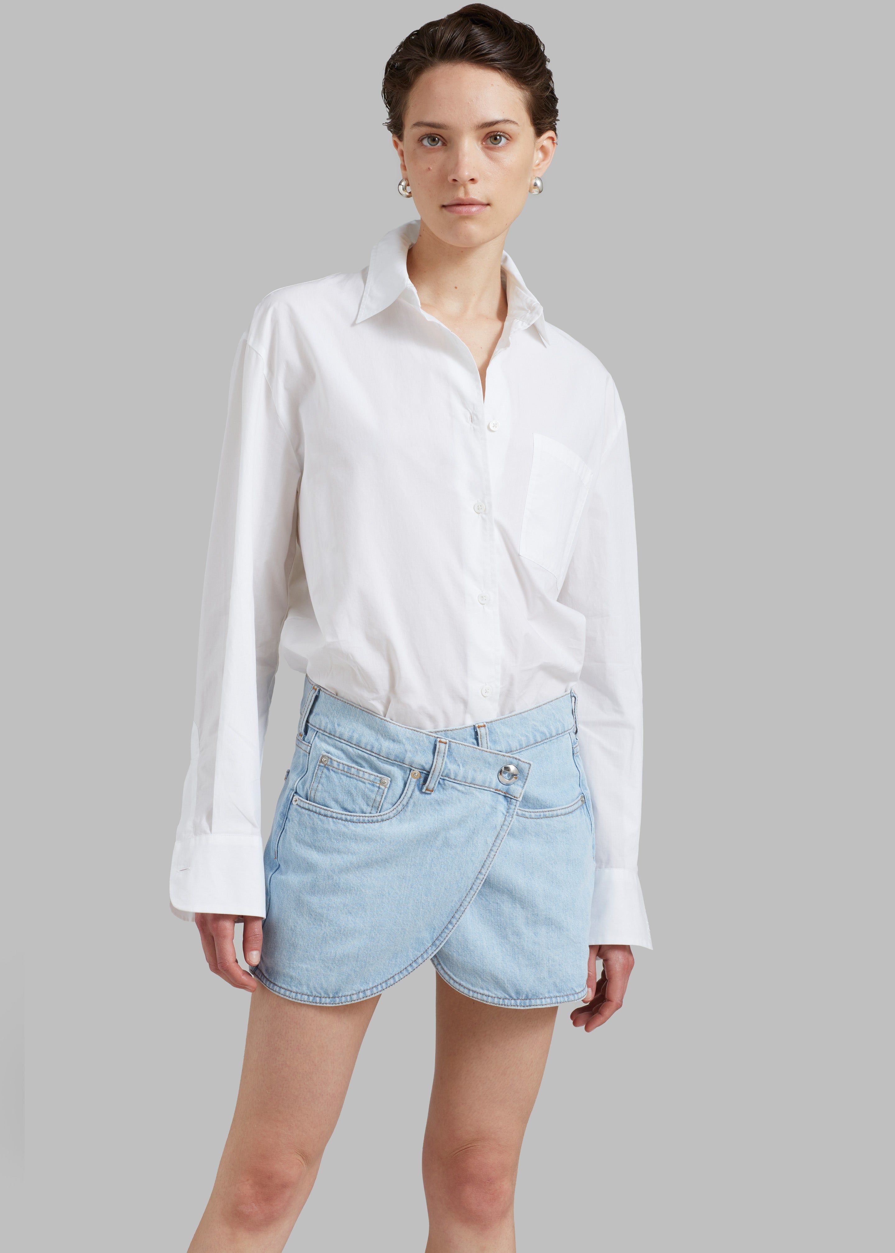 Coperni Denim Mini Skirt - Ice Blue sold by Frankie Shop product image thumbnail 6