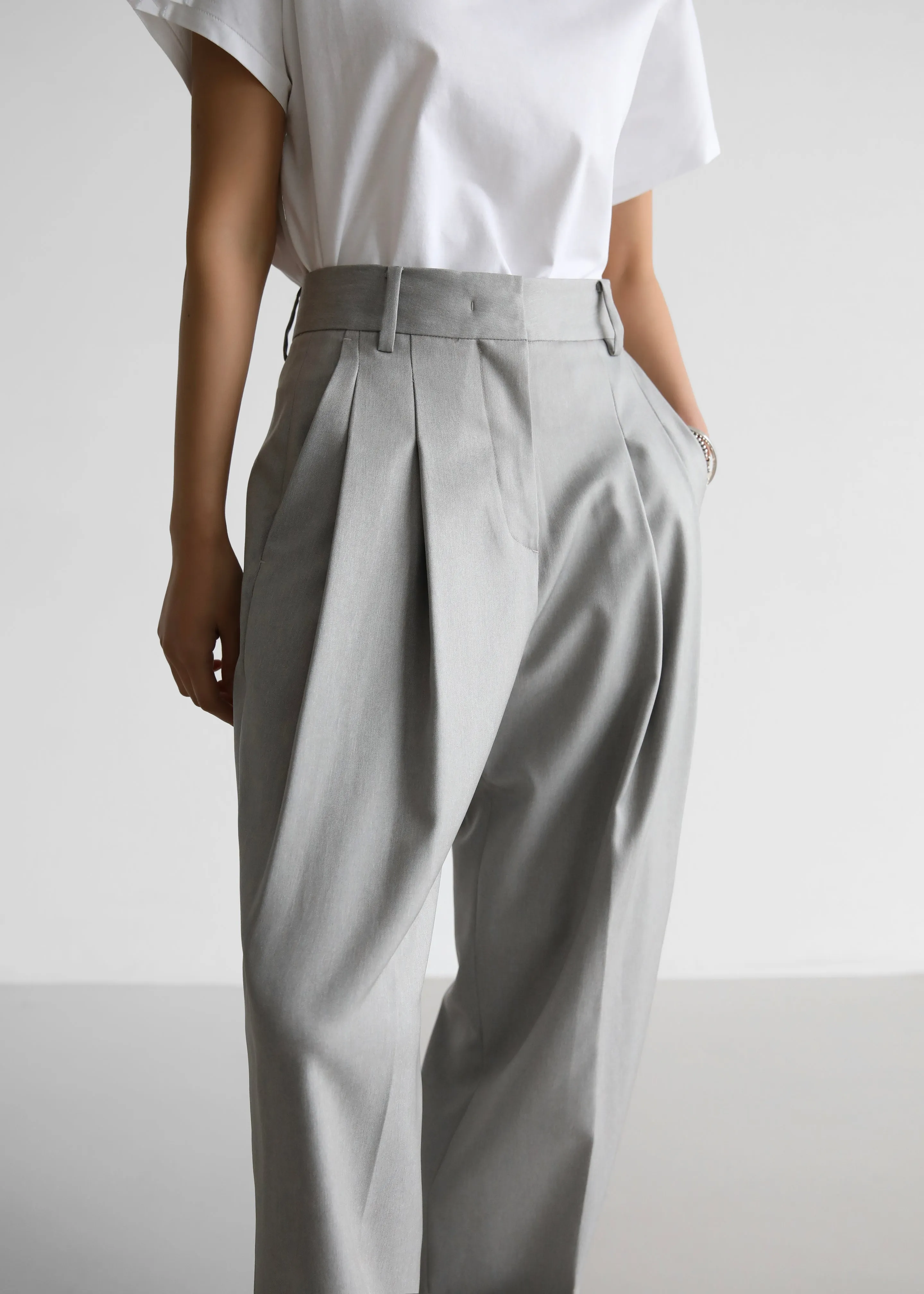 Cooper Pintuck Trousers - Grey sold by Frankie Shop product image thumbnail 5